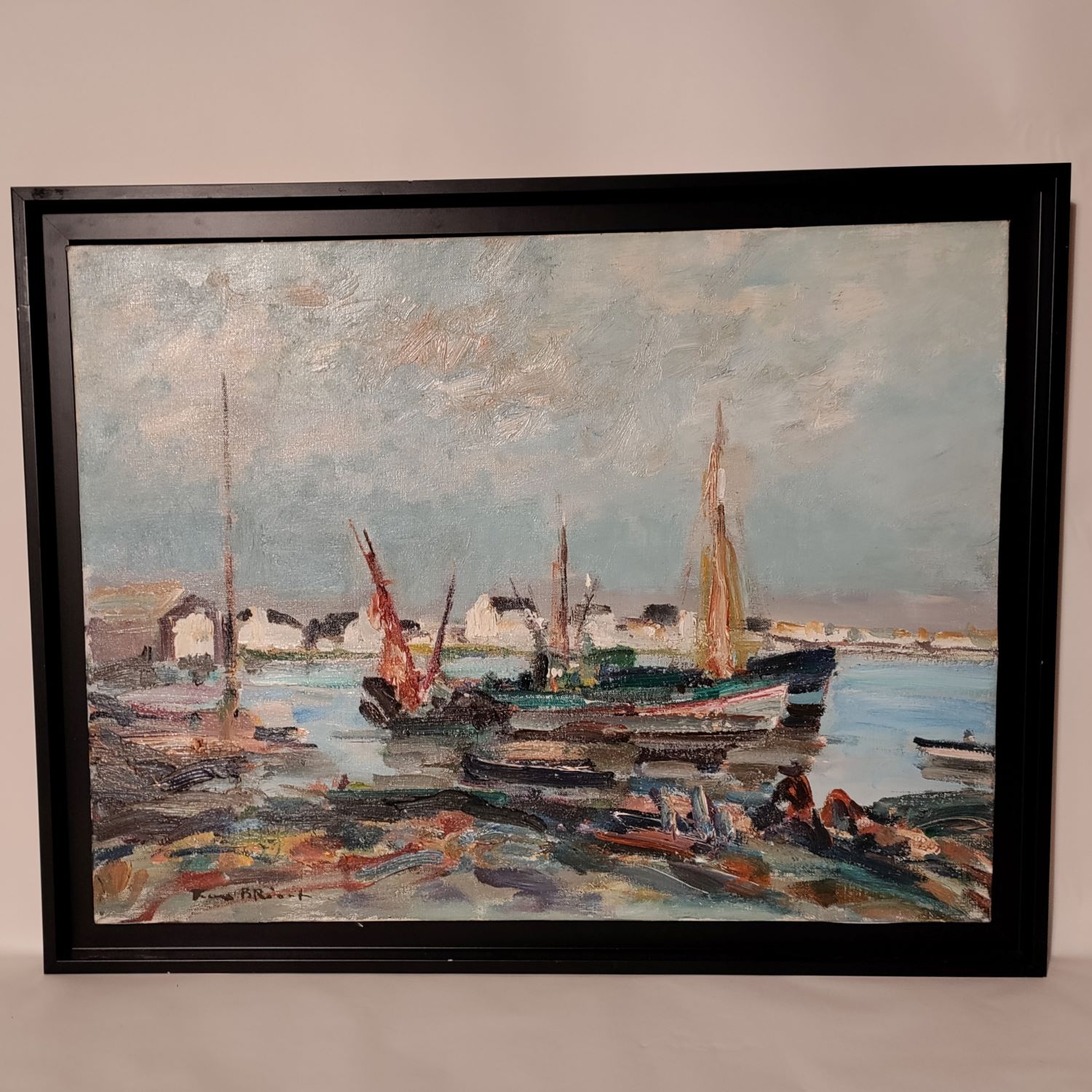 Port du Morbihan par , peintre postimpressionniste de l'école de Rouen.