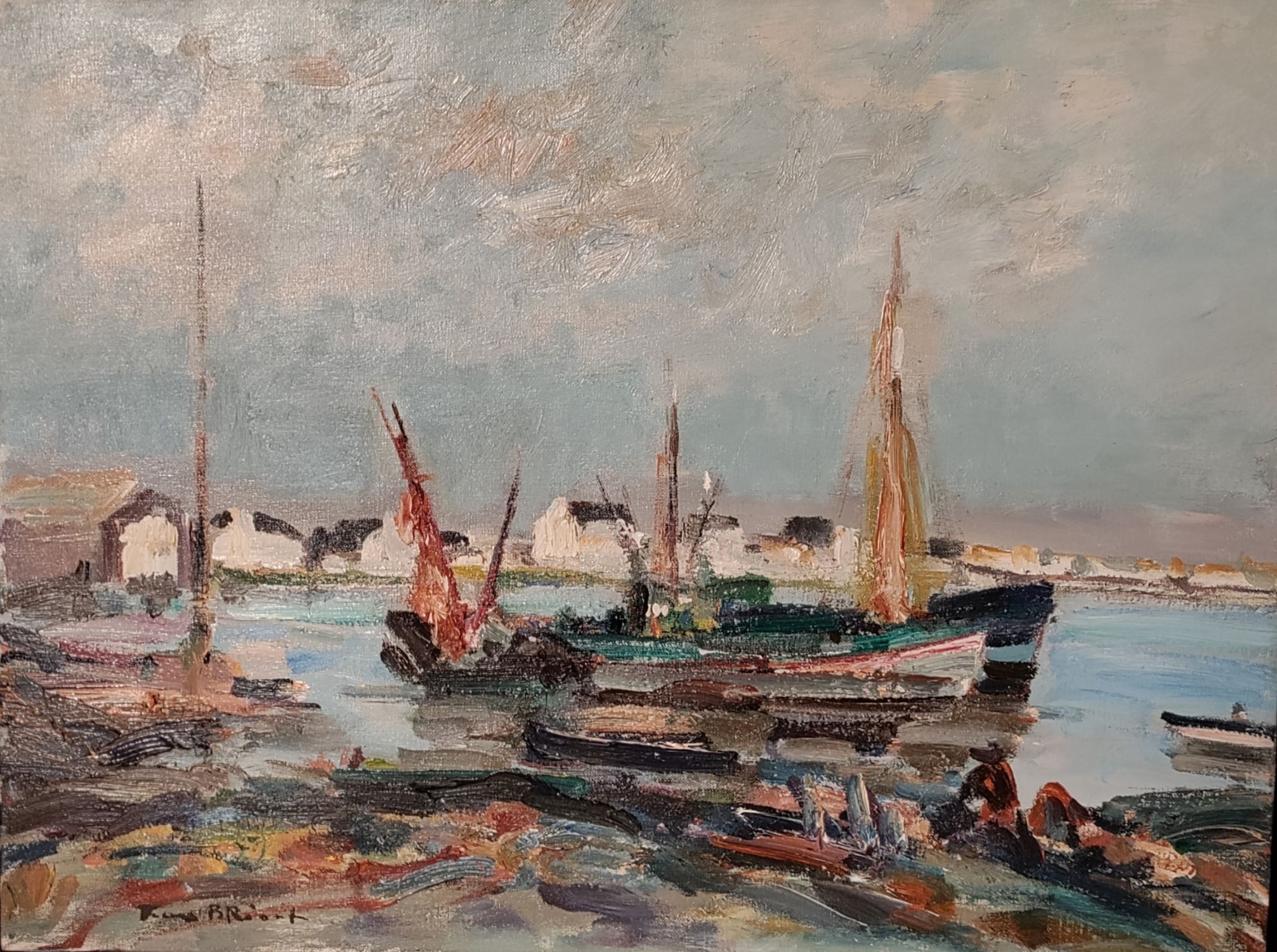 Port du Morbihan par , peintre postimpressionniste de l'école de Rouen.