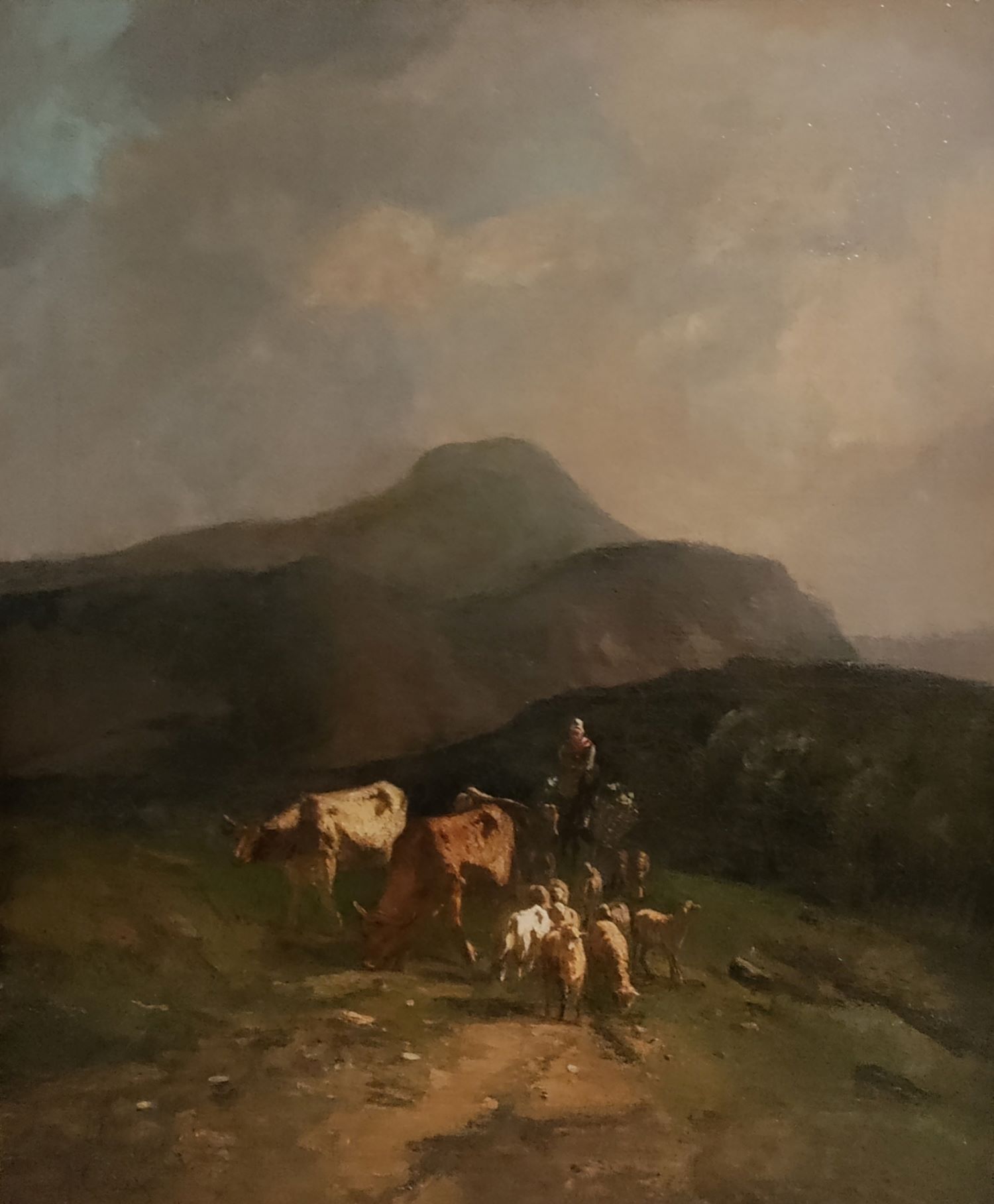 Scène pastorale du XIXème d'Antonio Cortes y Aguilar (1827-1908)