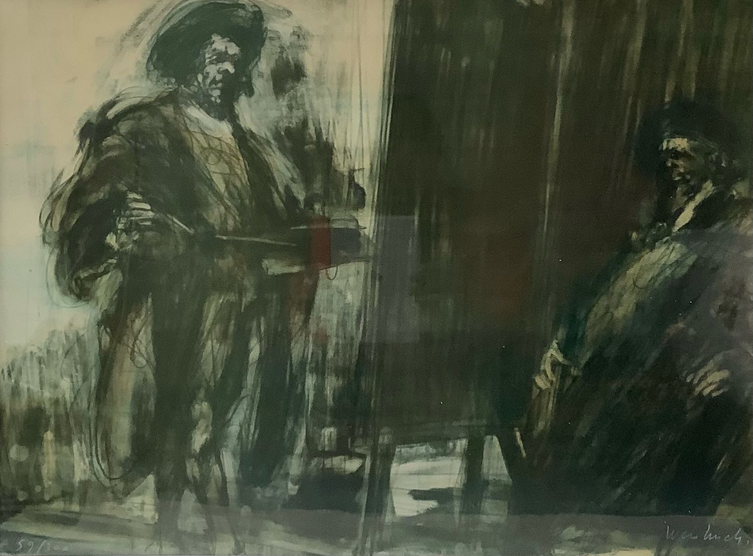 Lithographie de Claude Weisbuch (1927-2014), signée et numérotée 59 sur 300.