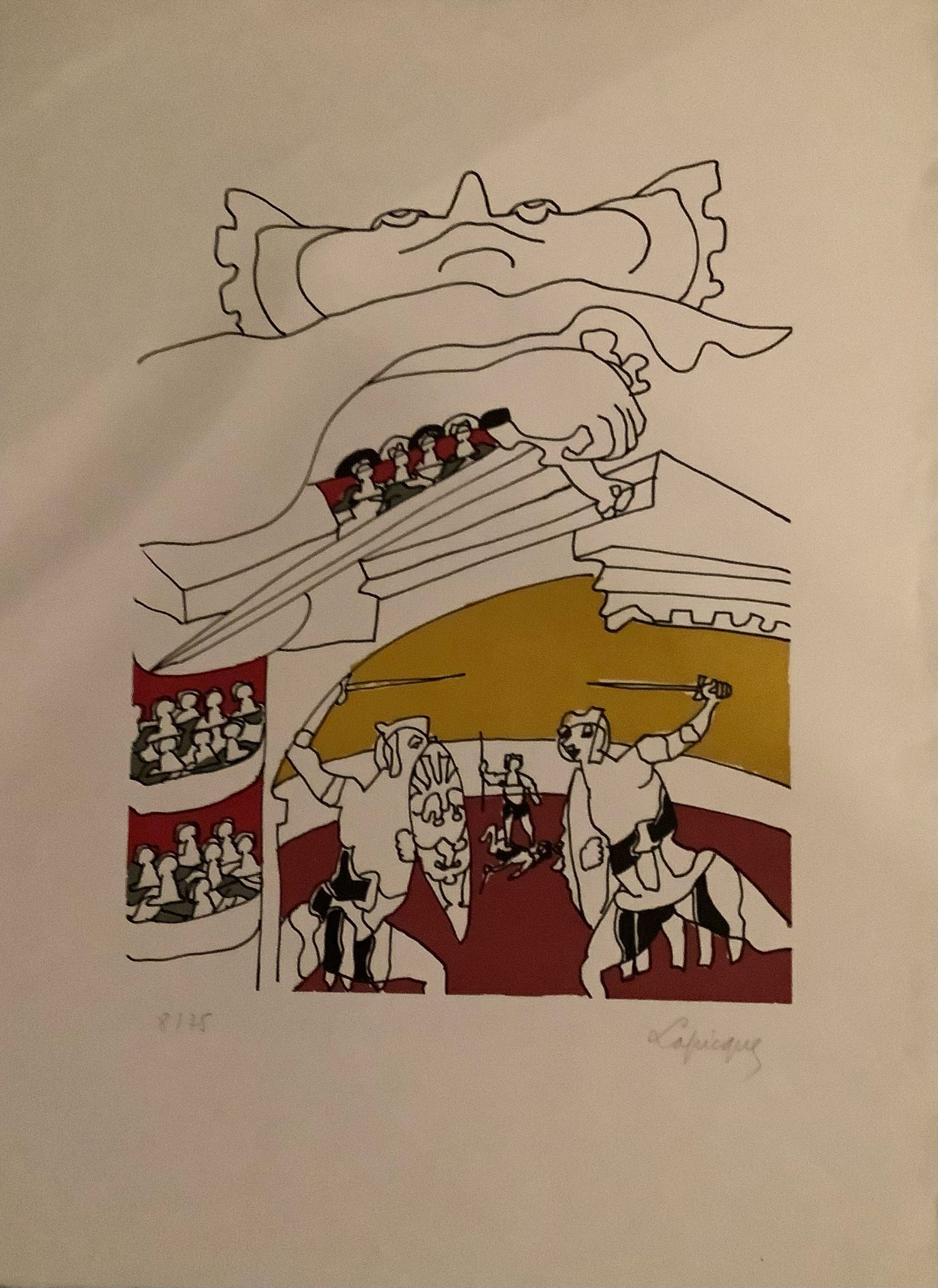 Lithographie de Charles Lapicque (1898-1988). Signée et numérotée 8/25.