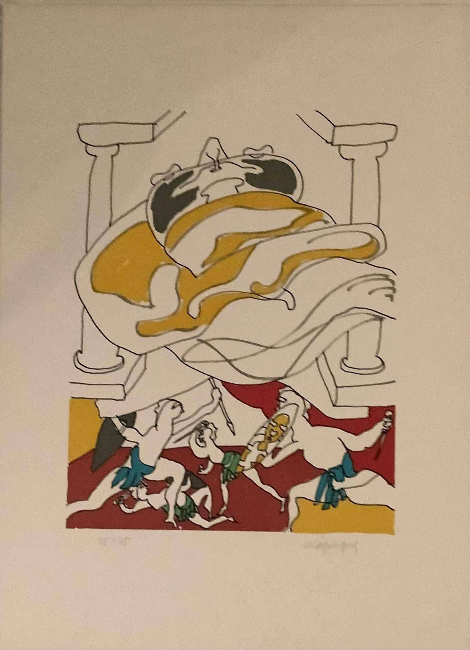 Charles Lapicque (1898 - 1988). Lithographie de signée et numérotée 25/75. 48 x 65 cm.