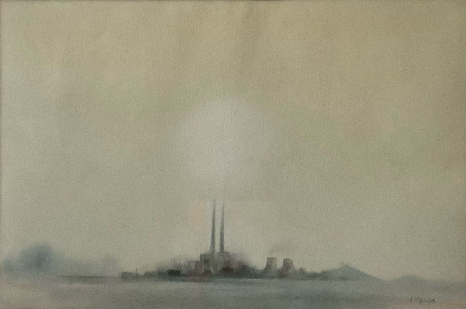 Paysage industriel de la région de Douai par André Lemoine (né en 1913). 