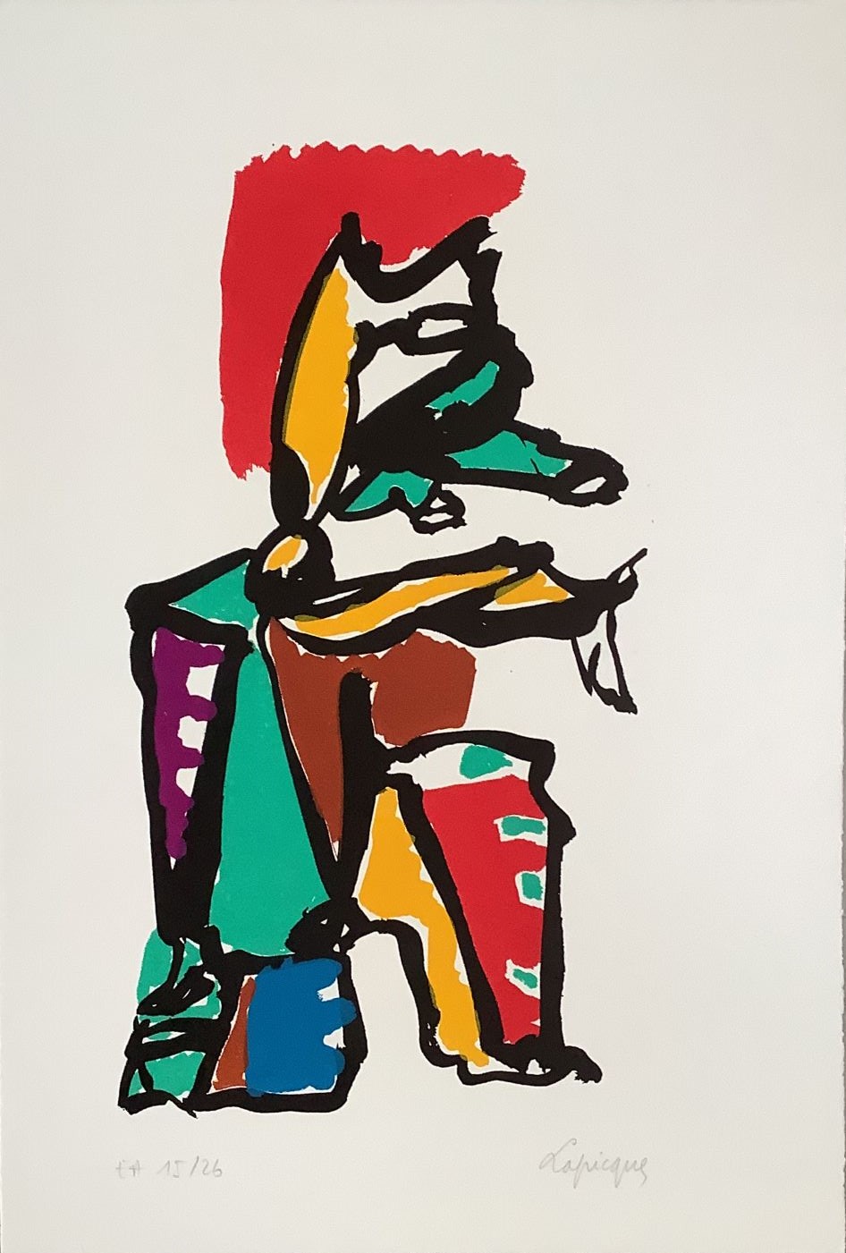 The bold beggar (1951) de Charles Lapicque (1898-1988) 