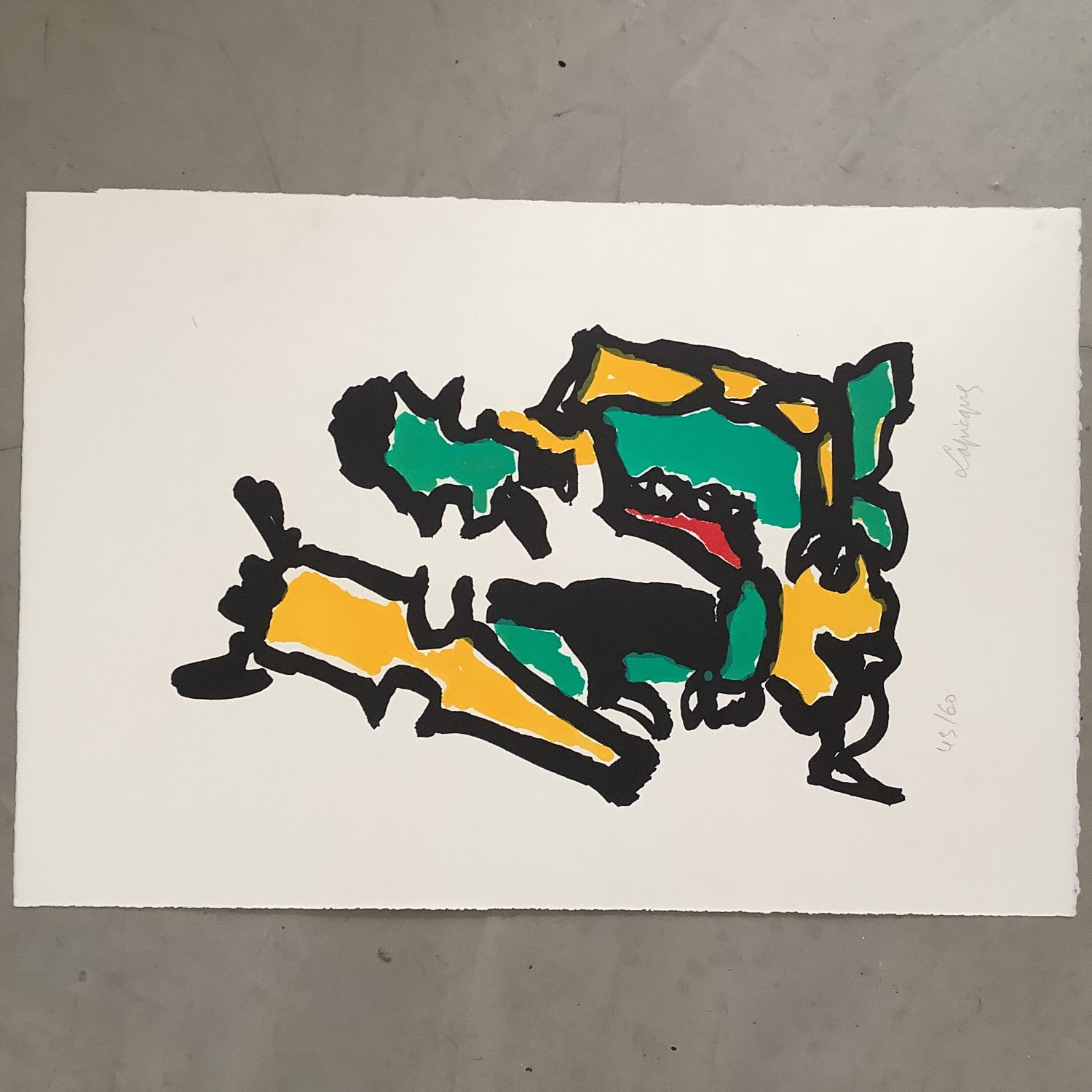 Les deux amis (1952) de Charles Lapicque (1898-1988) 
