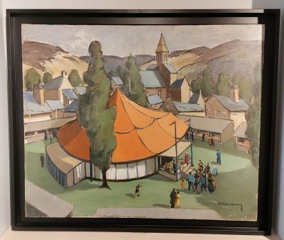 Le cirque, par André Blondeau (1897-1972), peintre voyageur de la première partie du XXeme .