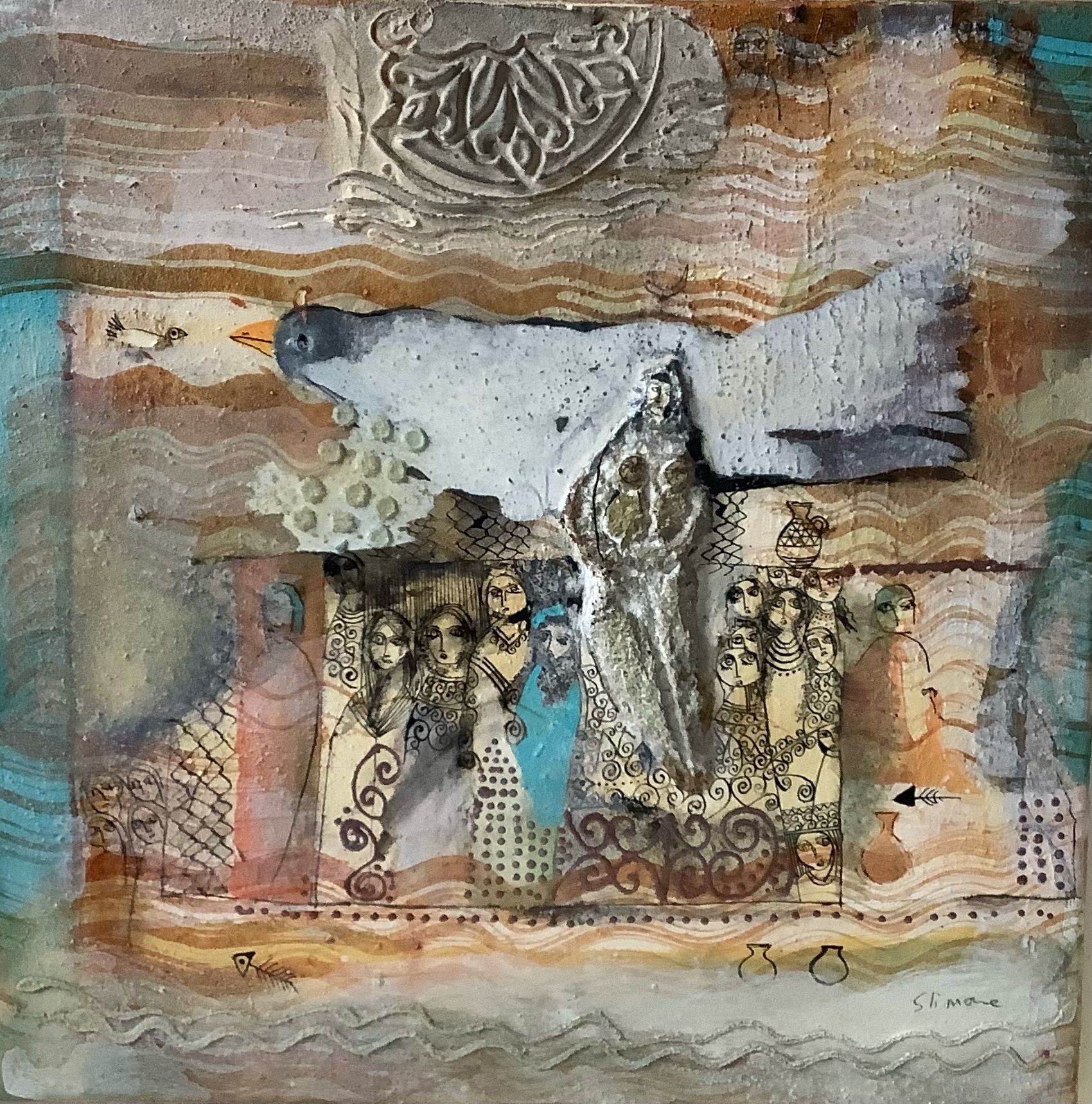 Composition de Slimane Ould Mohand, dit Slimane (né en 1966), le "Chagall berbère".