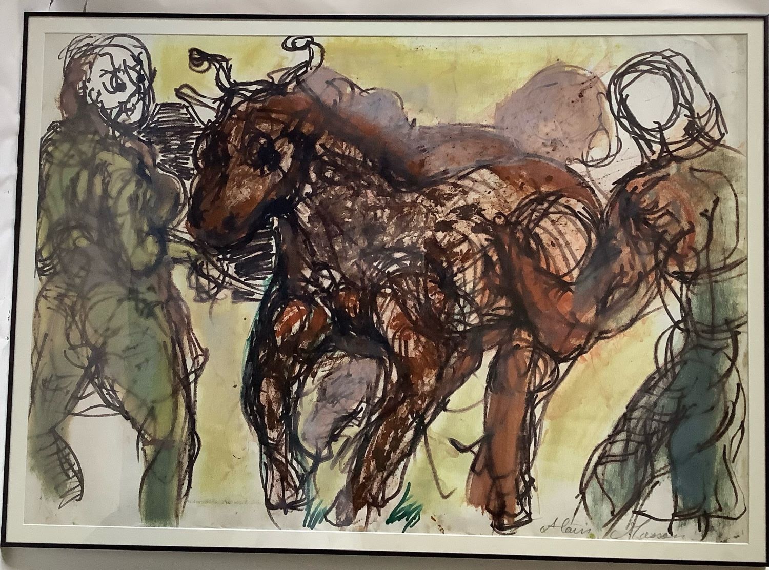 Un couple, un boeuf. Grand format d'Alain Masson.