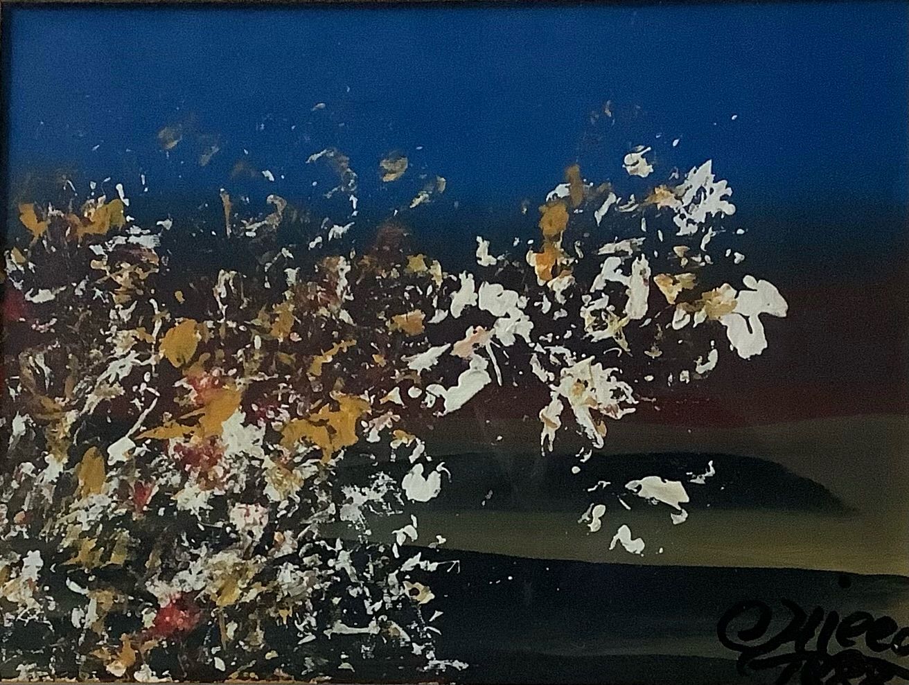 Composition abstraite de Chicco Ferrari (né en 1933)