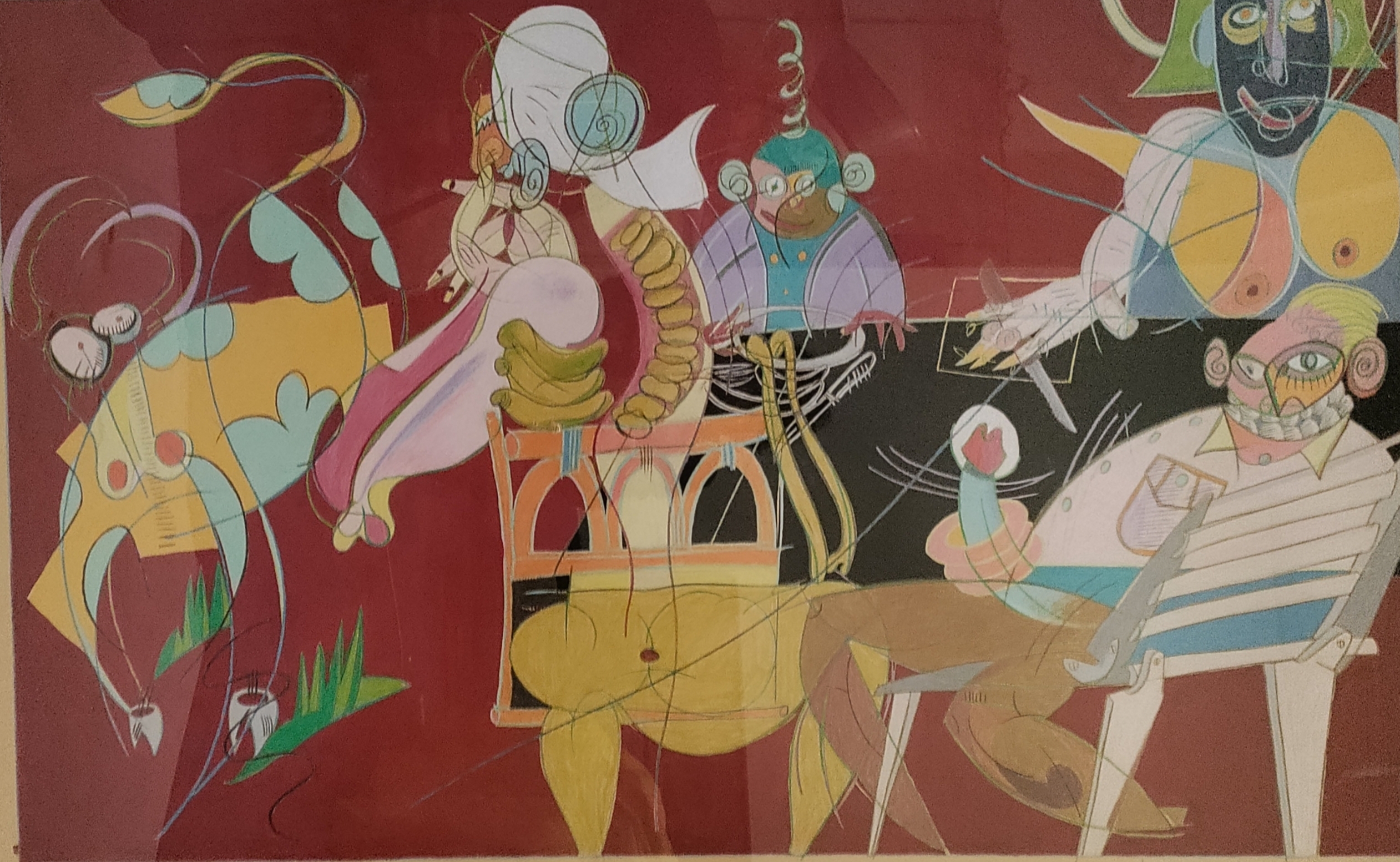 Technique mixte / gouache grand format