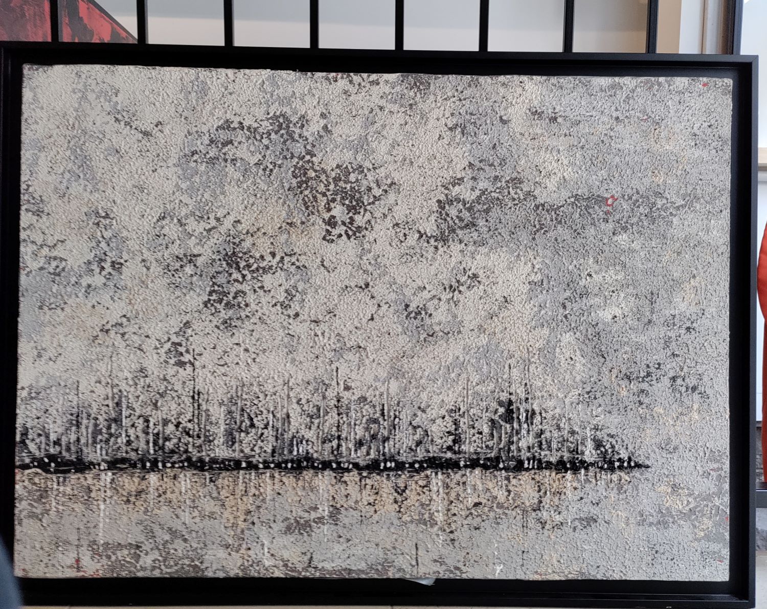 Pascal Barat (né en 1955). Technique mixte sur papier marouflé sur toile. 92 x 65 cm. 