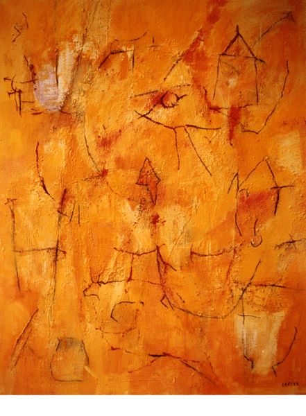 Série peintures jaunes. Sans titre. Nicole Lantier (1999)
