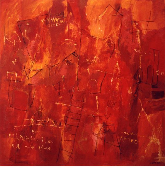 Série peintures jaunes. Sans titre. Nicole Lantier (1999)