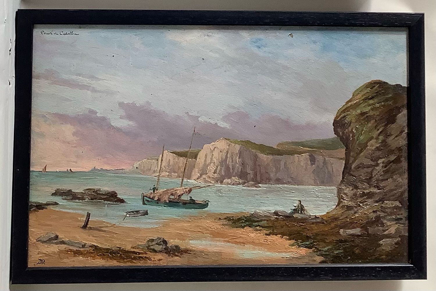 Côte finistérienne. Paysage animé de Jules Passepont (né en 1850).