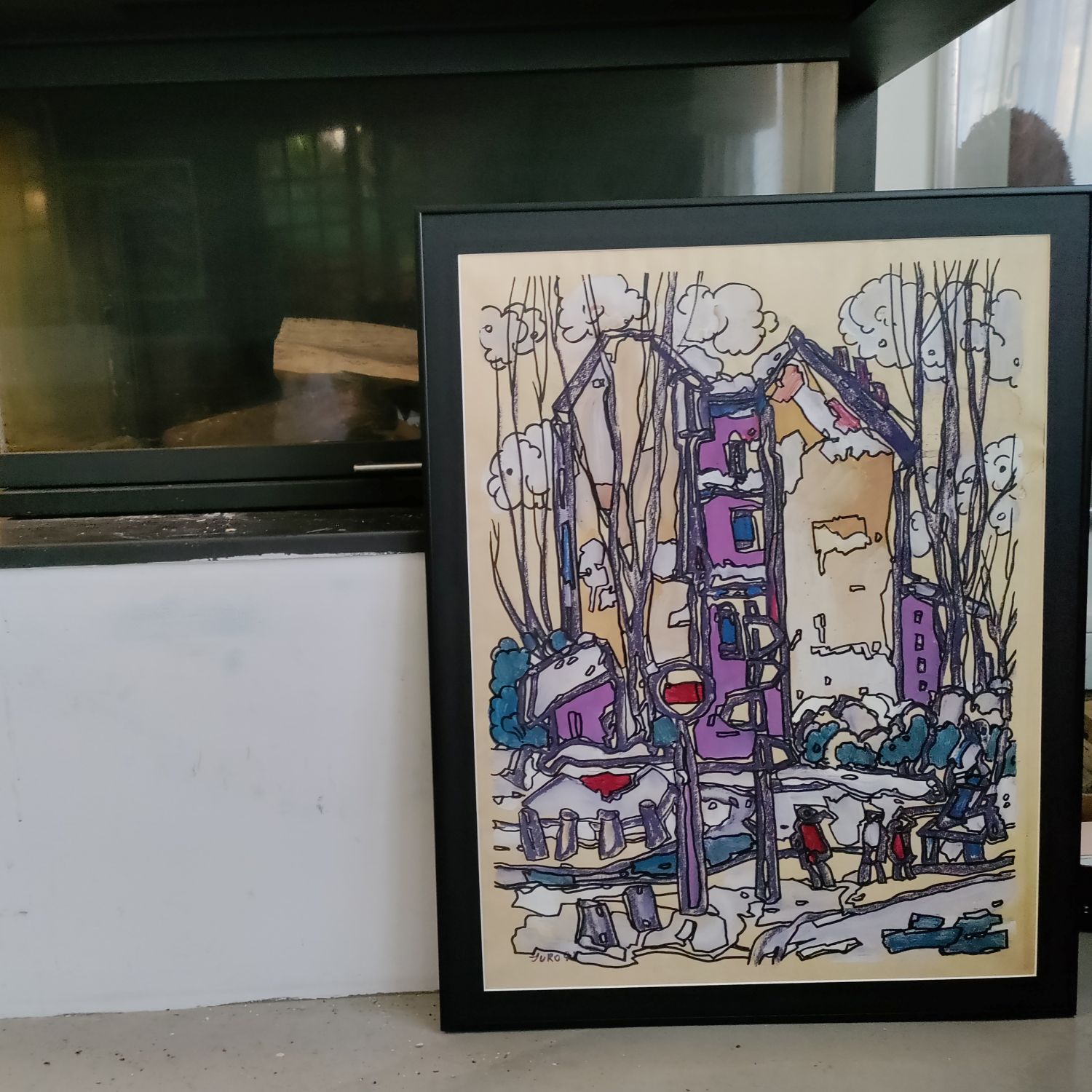 Vue de ville signée Juro