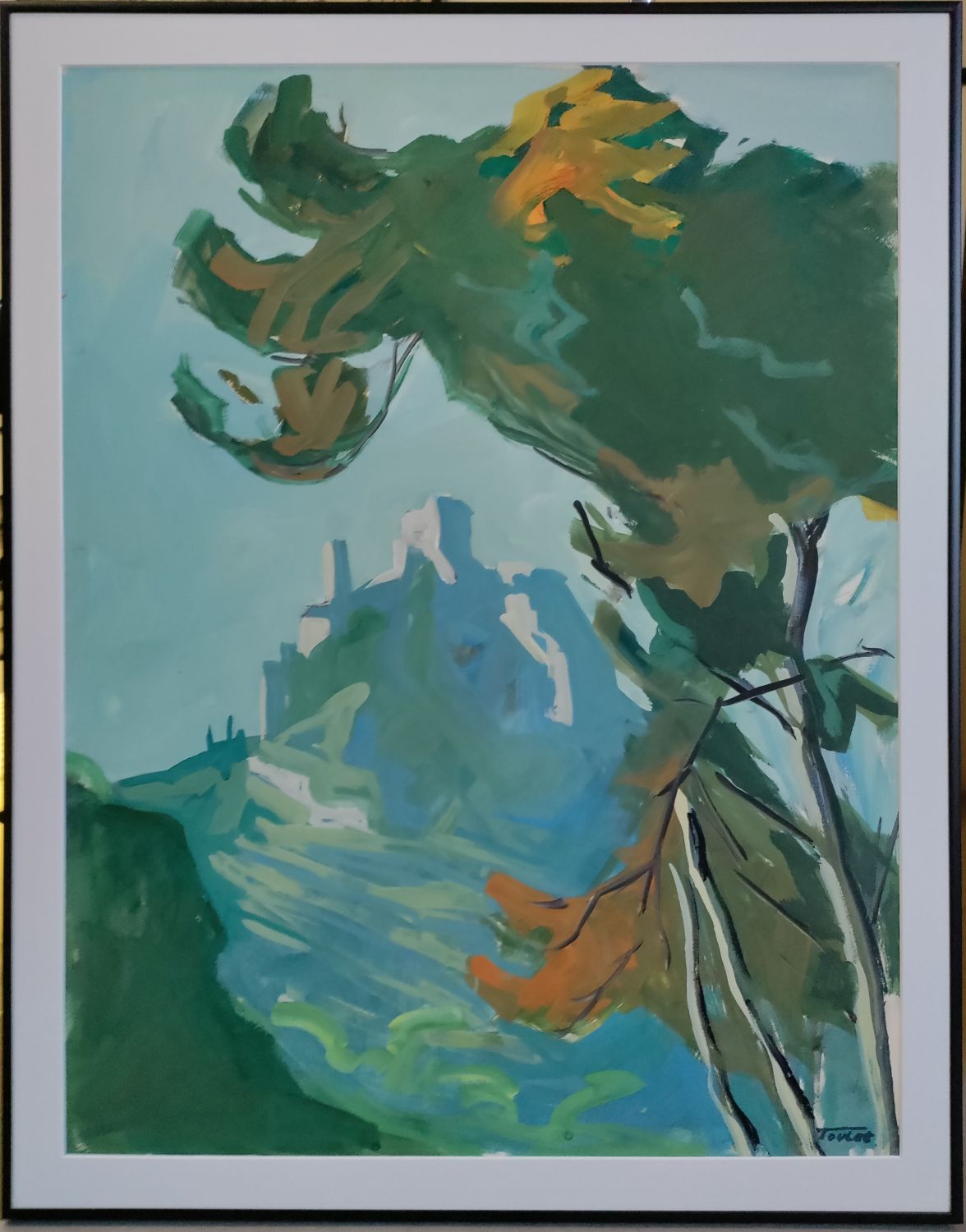Louis Edouard Toulet (1892-1967). Gouache sur papier. 63 x 48 cm.