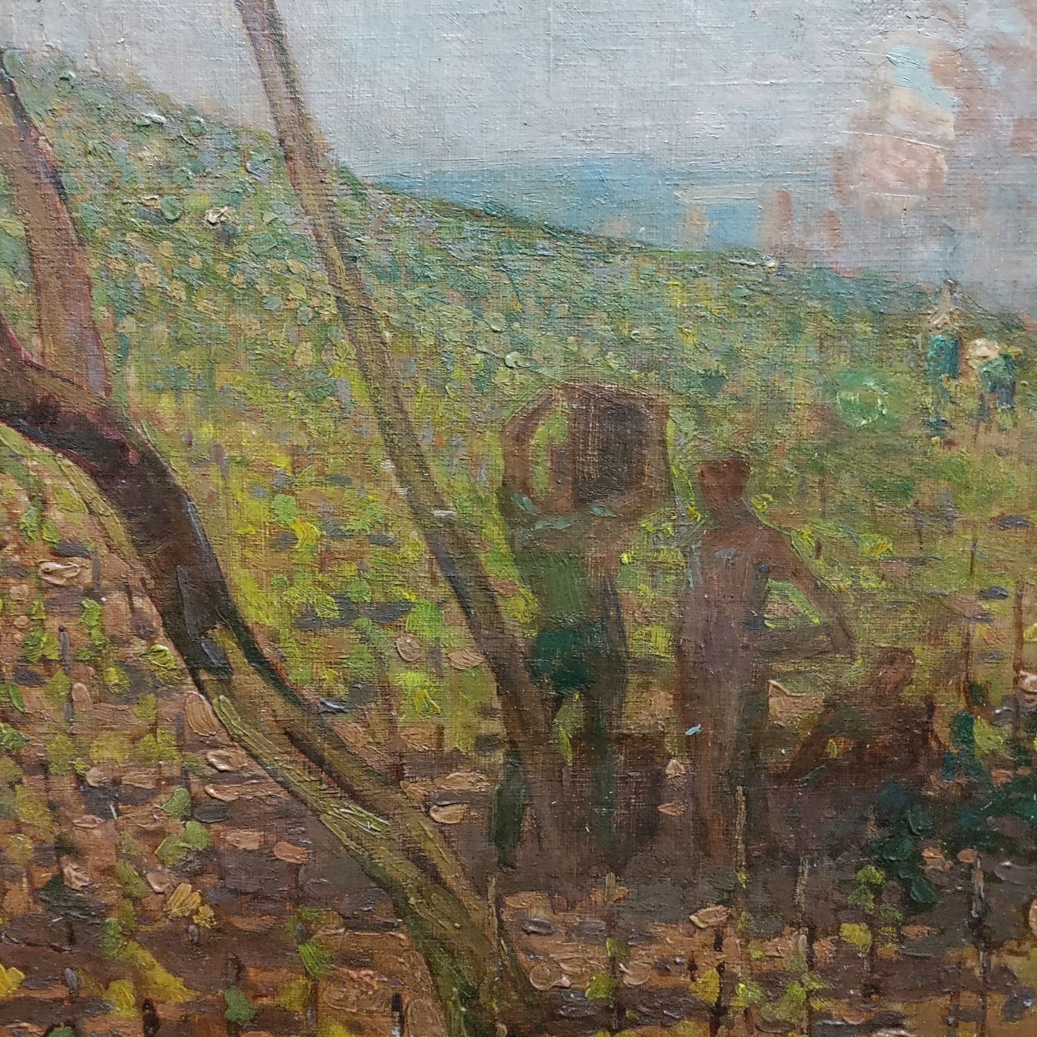 Huile sur toile non signée. 100 x 81 cm. Début XXème. 