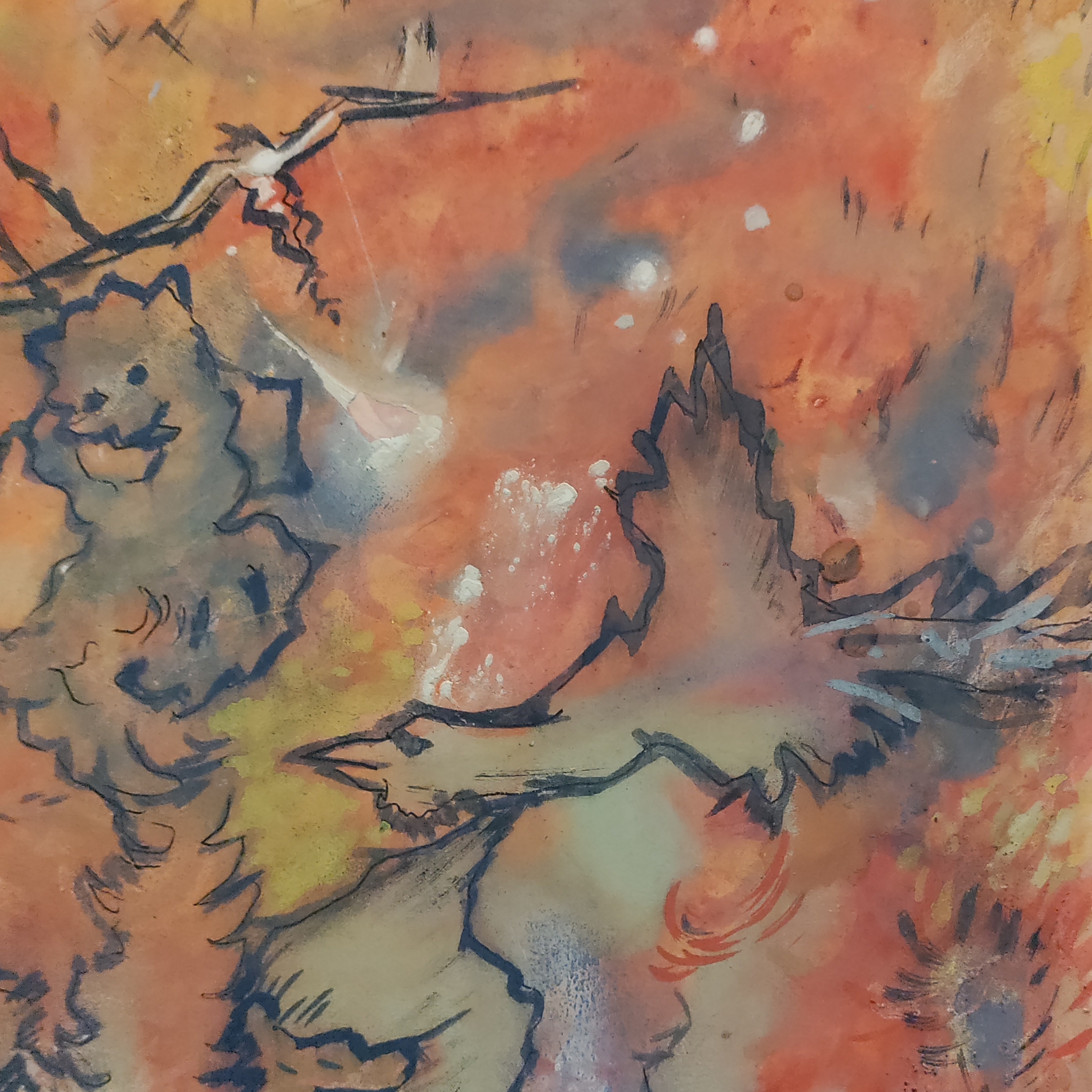 Pino Della Selva (1904-1991). Gouache sur papier. 44 x 27 cm.