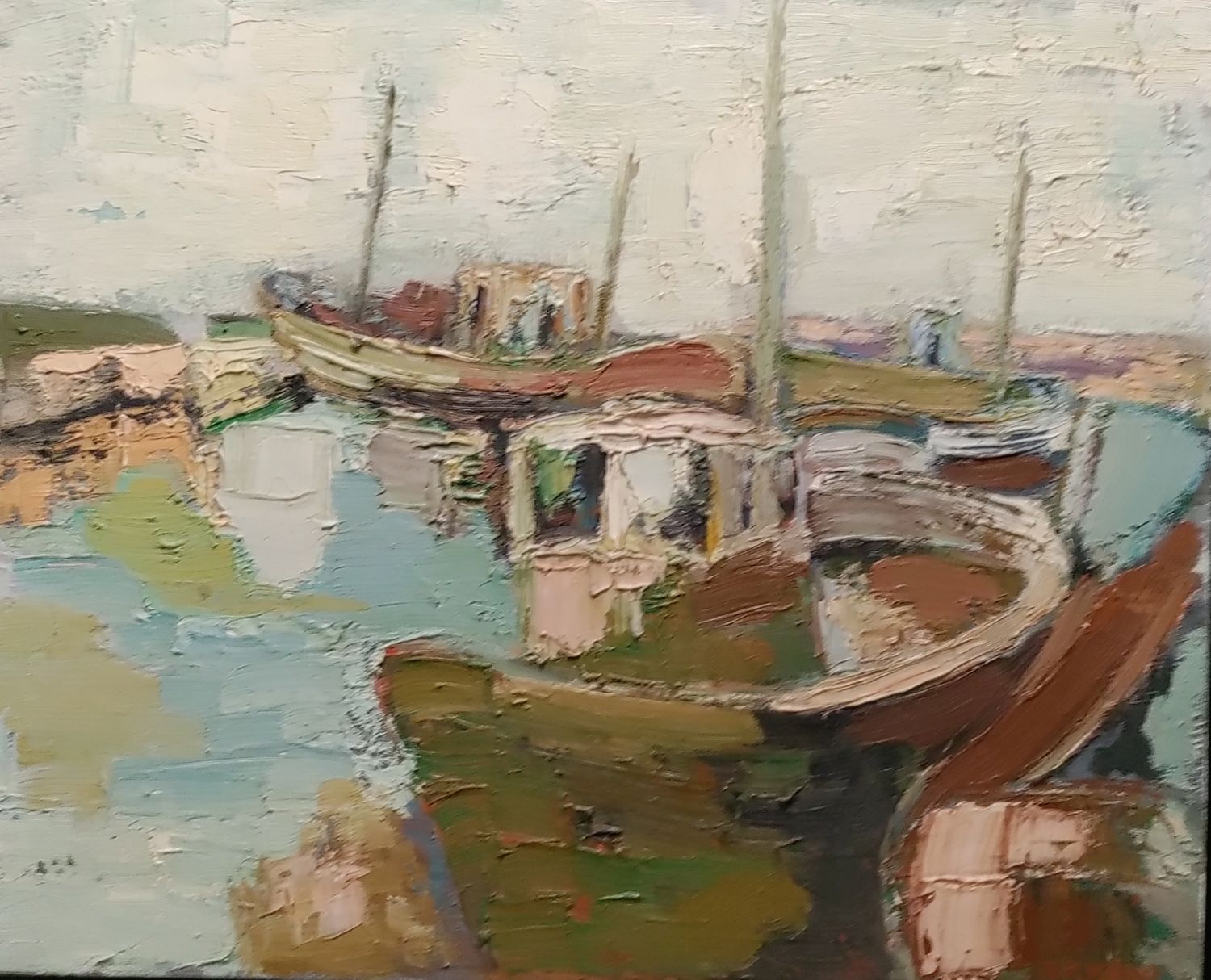 JR Mondet. Huile sur toile. 50 x 61 cm.