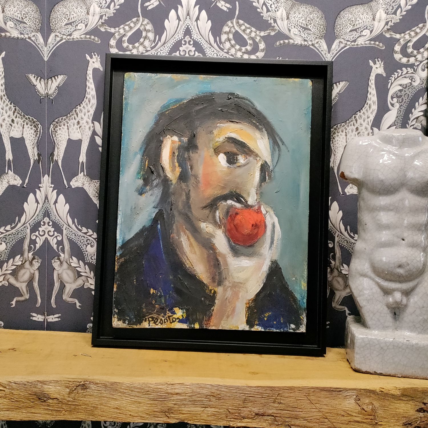 Elie Pesatori (1923-2000), portrait de l'homme à la pomme rouge