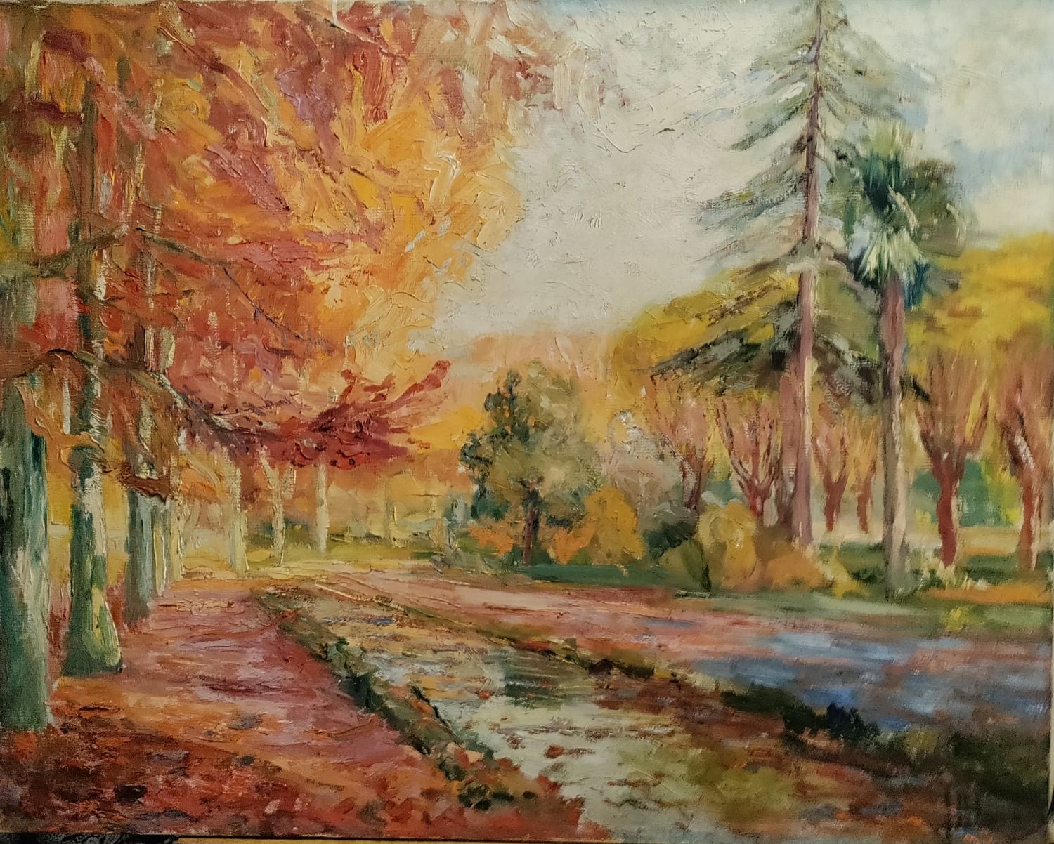 Forêt Automnale, signature indéchiffrée