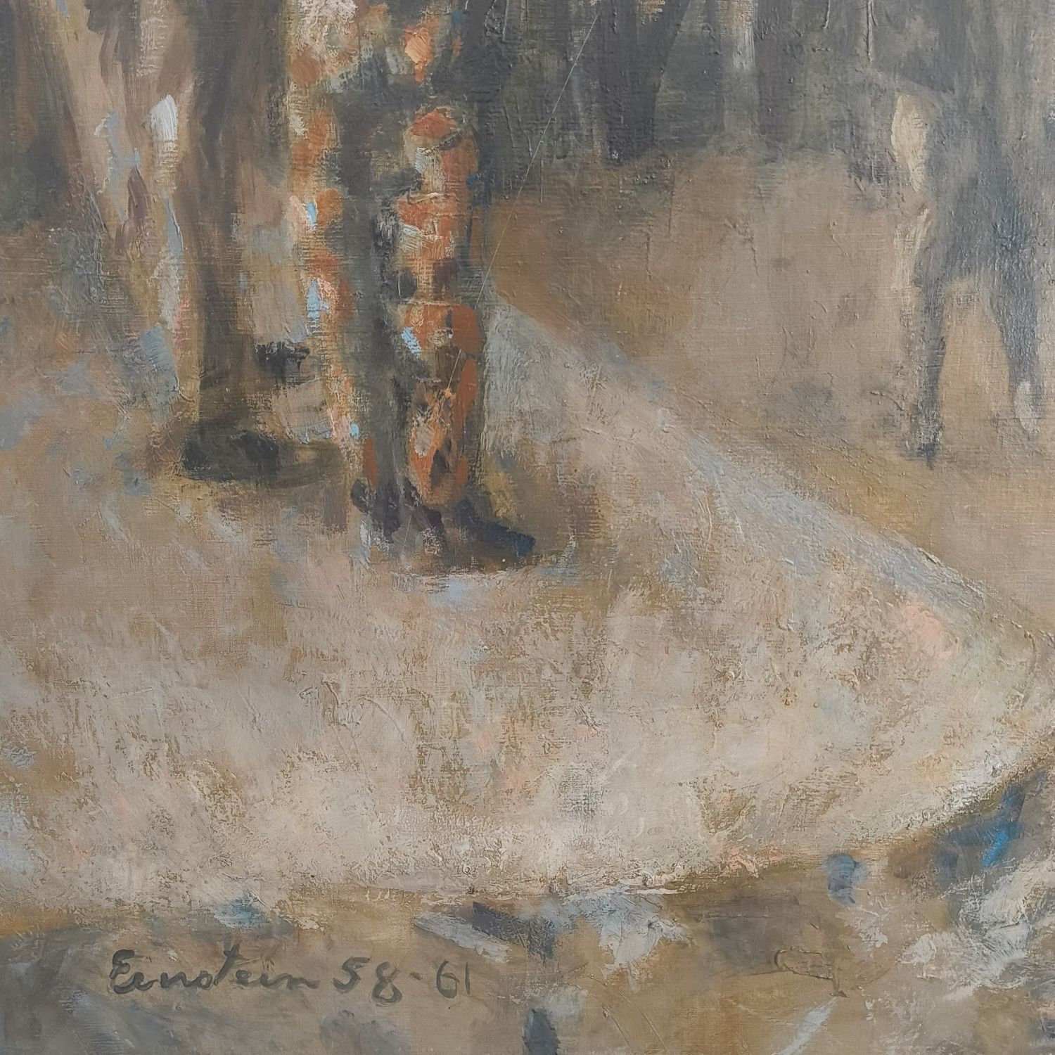 William Einstein (1907-1972). Huile sur toile datée 58-61. 130 x 195 cm.