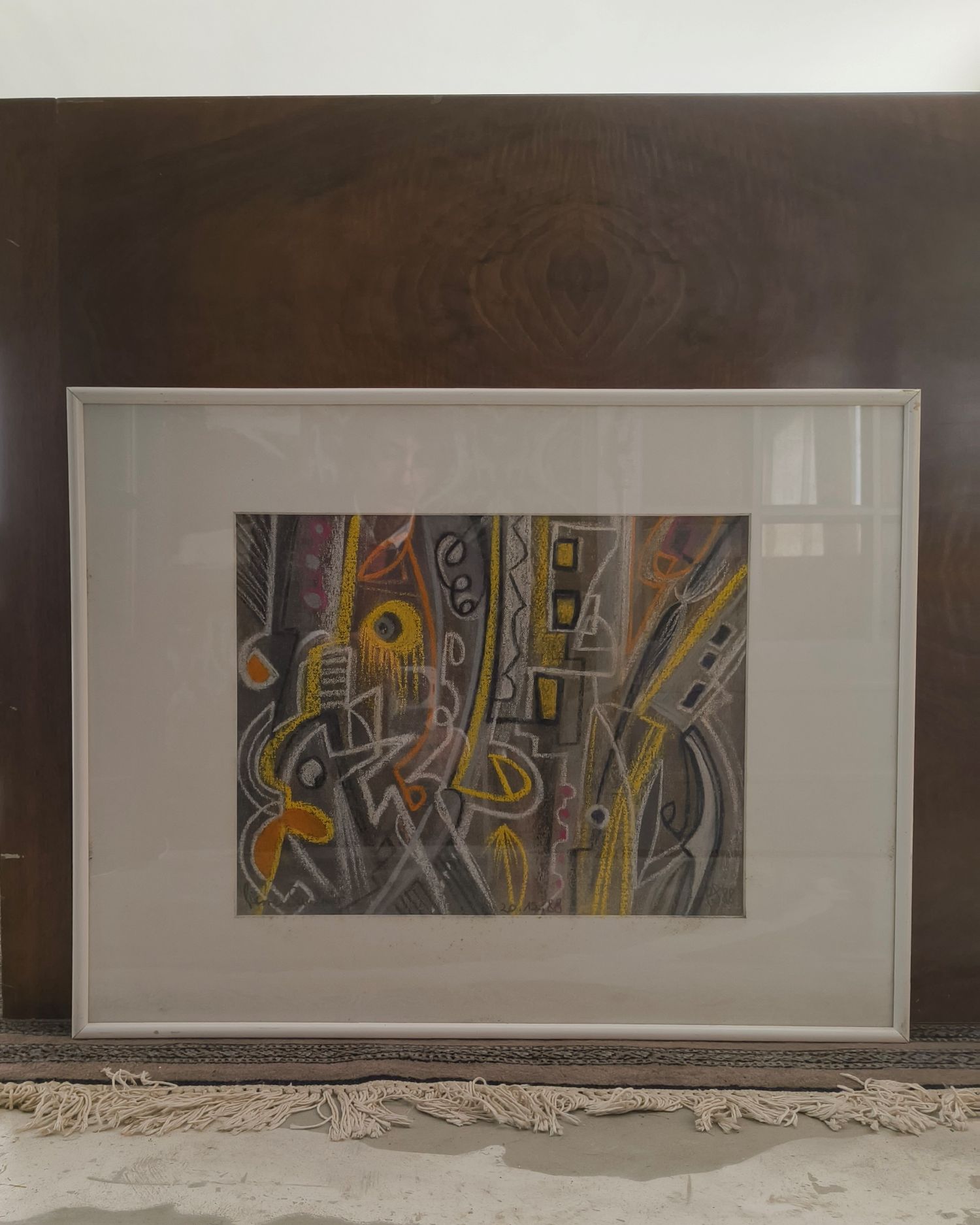 Pierre Saulnier. Gouache et aquarelle datée de 1988. 35 x 45 cm.
