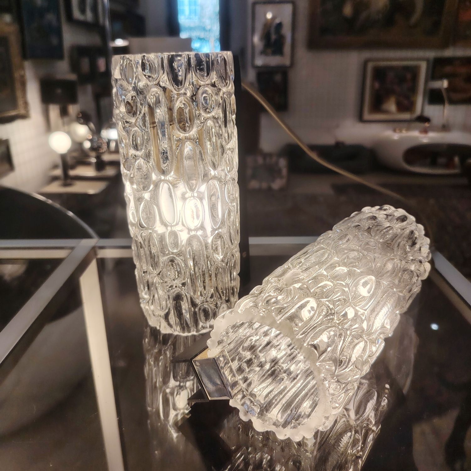 Paire d’Appliques « Cylindres de Murano »