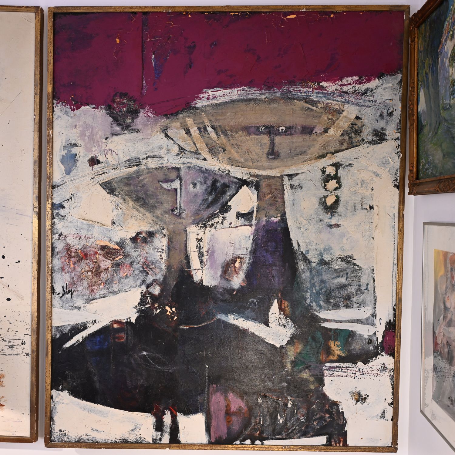 Guy Pro-Diaz (né en 1929). Huile sur toile. 160x130 cm. 