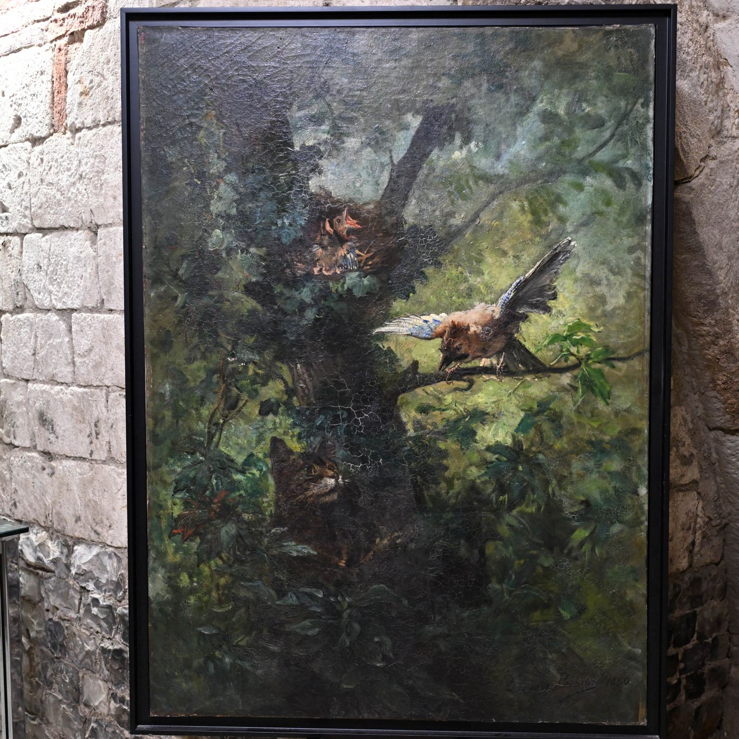 Édouard Bisson (1856-1945).Huile sur toile datée de 1880. 125 x 91 cm. 