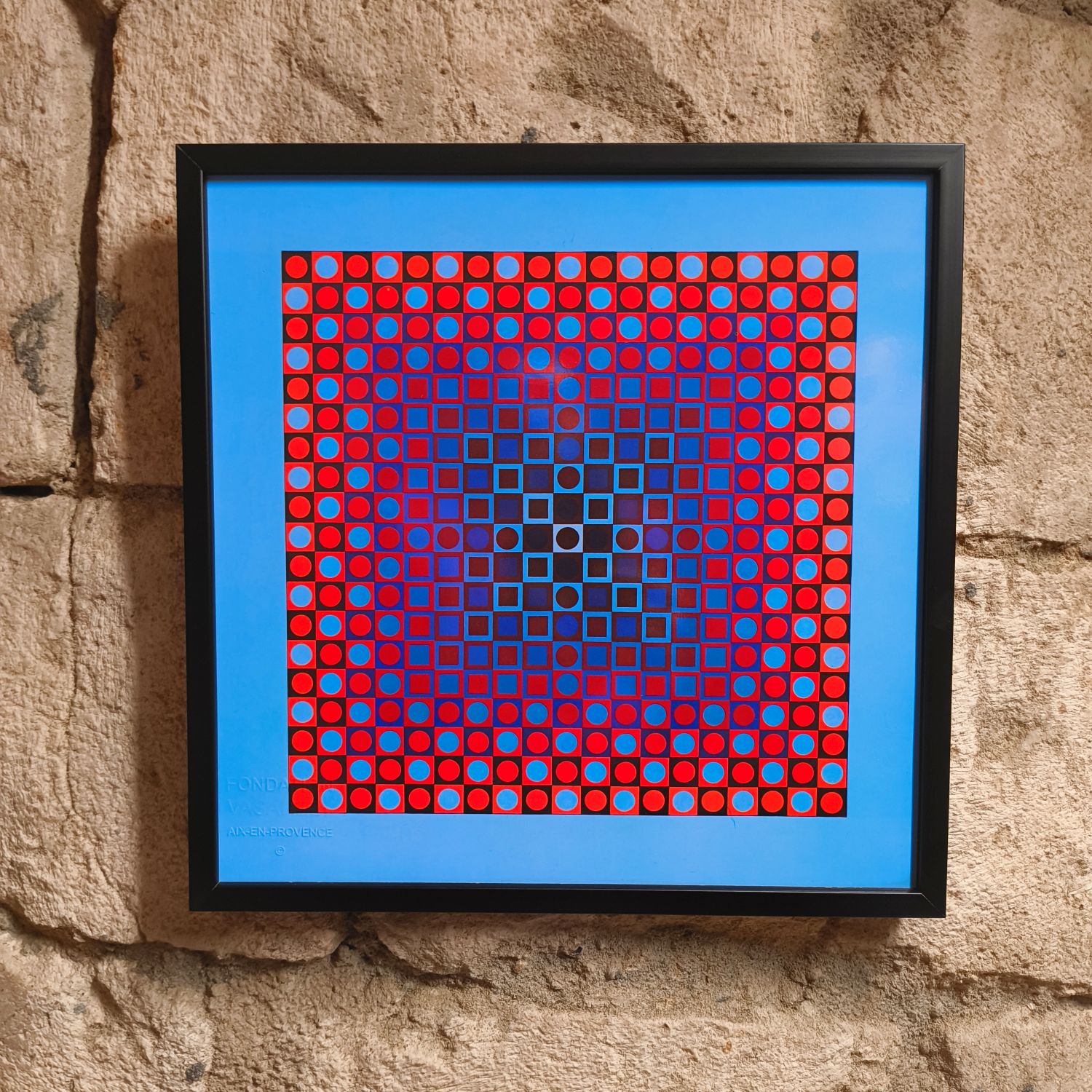Victor Vasarely (1906-1997). Lithographie. 27 x 27 cm. Timbre à sec "Fondation Vasarely Aix en Provence".