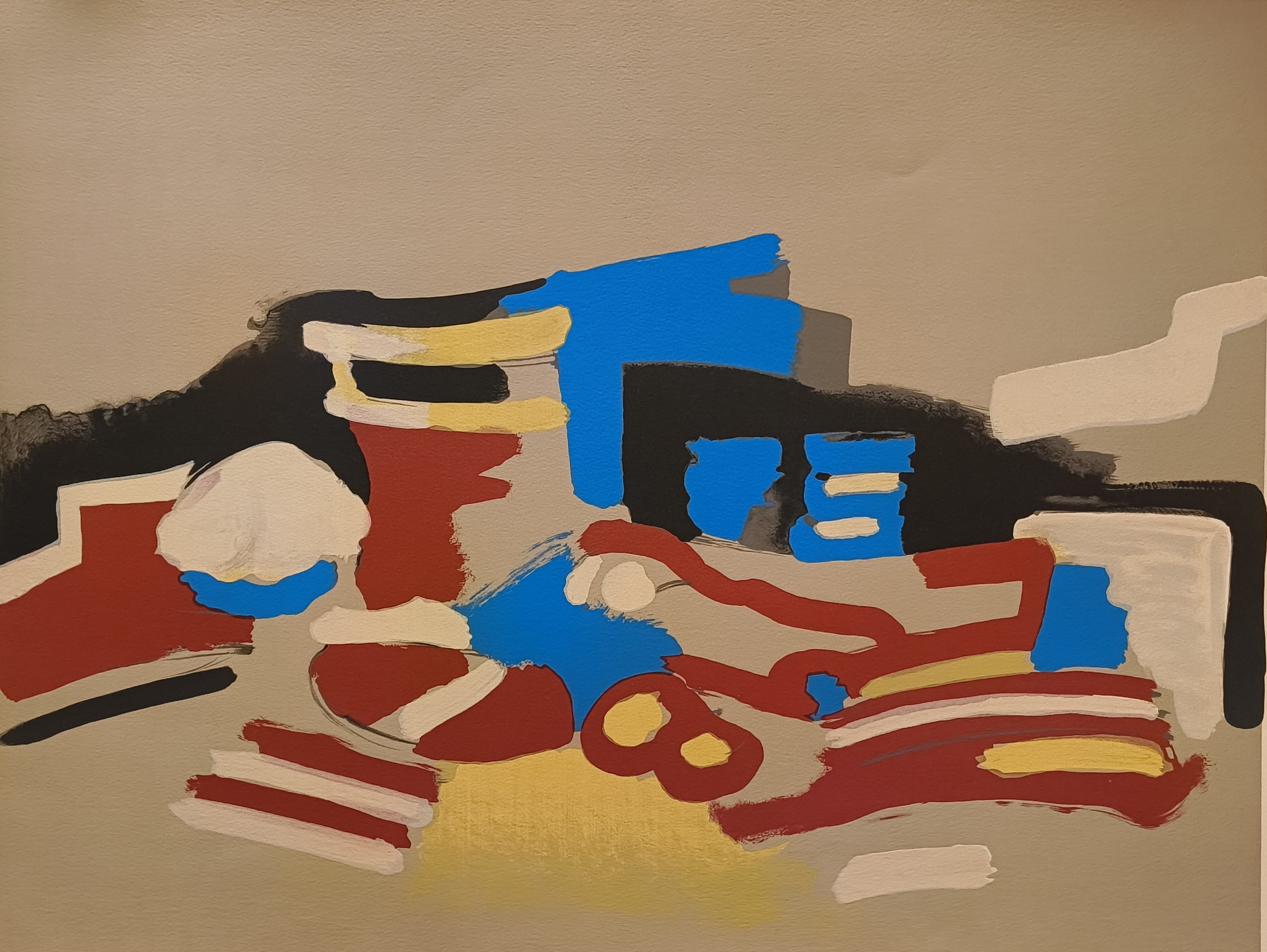 Roland Bierge. Lithographie signée et numérotée. 63,5 x 48 cm.