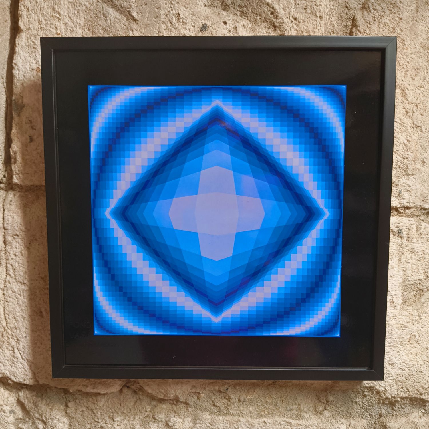 Victor Vasarely (1906-1997). Lithographie. 27 x 27 cm. Timbre à sec "Fondation Vasarely Aix en Provence".