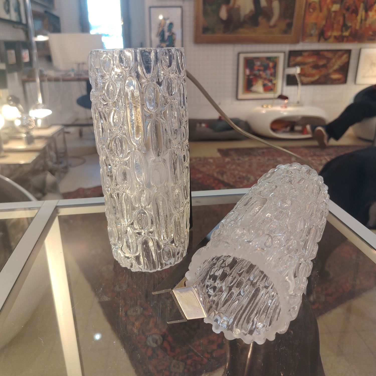 Paire d’Appliques « Cylindres de Murano »