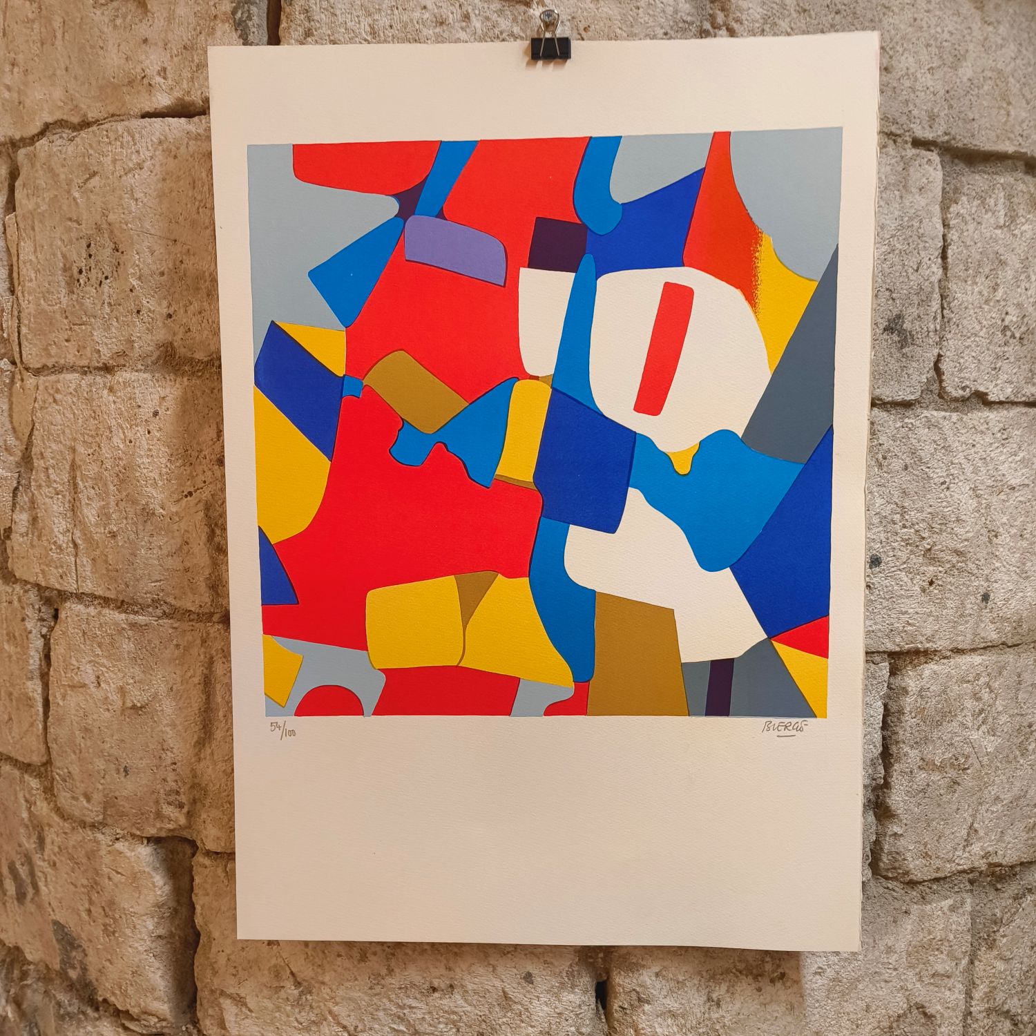 Roland Bierge. Lithographie signée et numérotée.