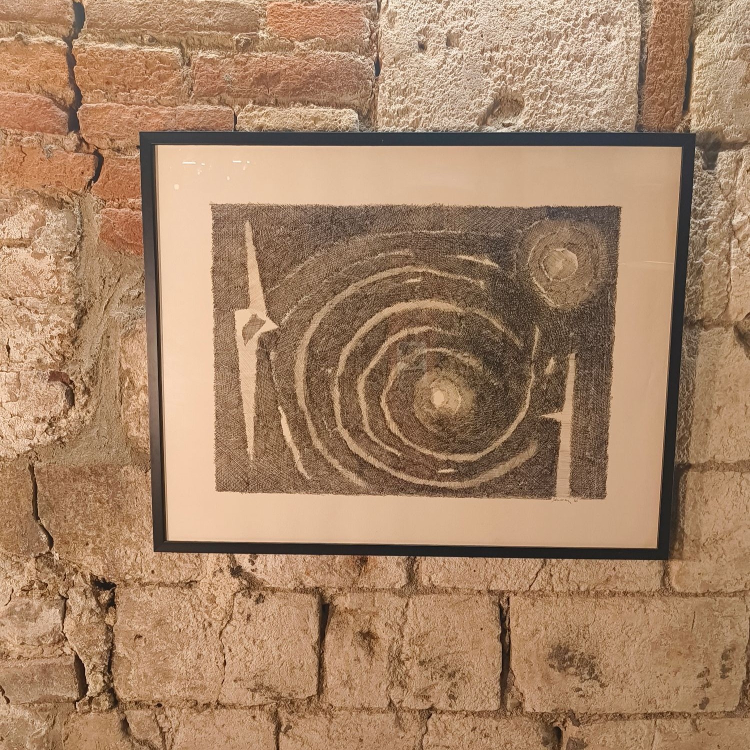 Vahe-André HEKIMYAN (1913-1997), dit Vahe HEKIMIAN. Sans titre. Dessin à l'encre (plume) sur papier, signé et daté 1966 en bas à droite. 50 x 65 cm.