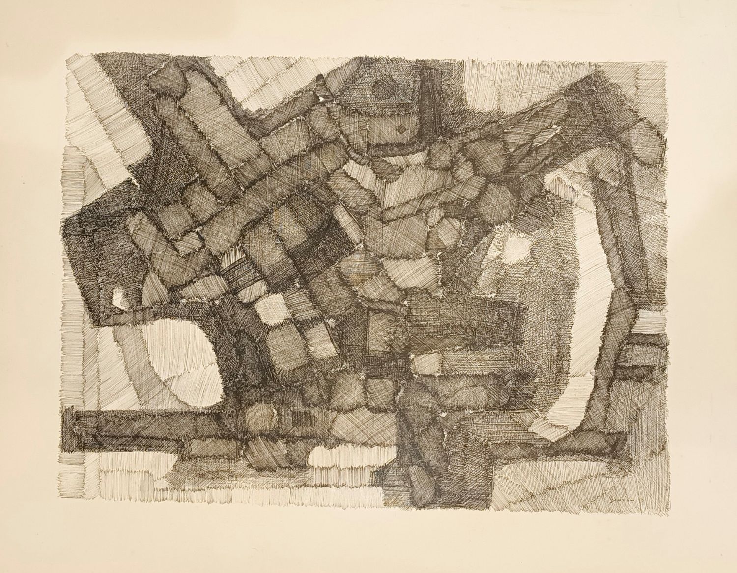 Vahe-André HEKIMYAN (1913-1997), dit Vahe HEKIMIAN. Sans titre, circa 1964. 62x47 cm.