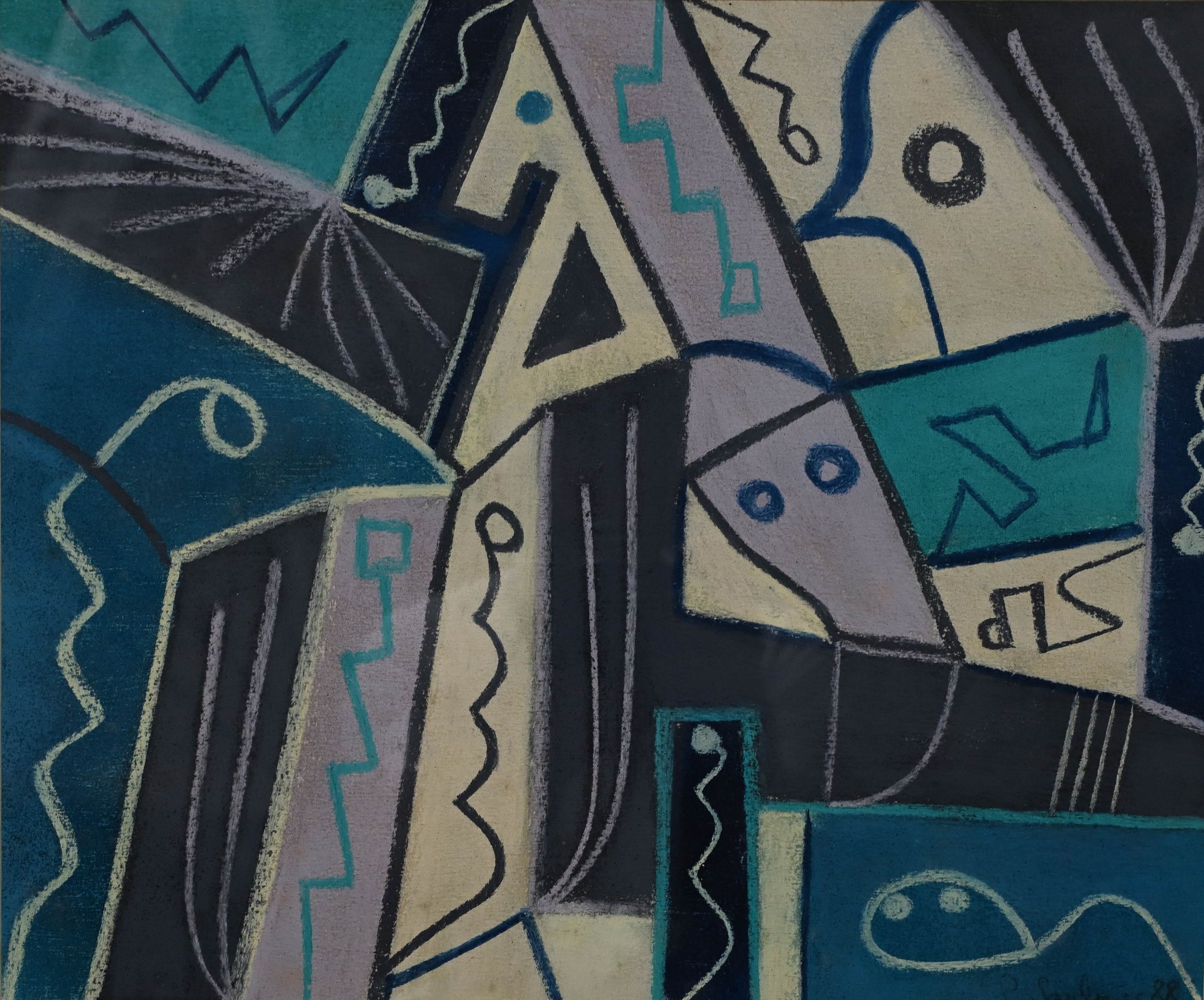 Pierre Saulnier (né en 1952). Gouache et aquarelle sur papier. 50 x 65 cm.