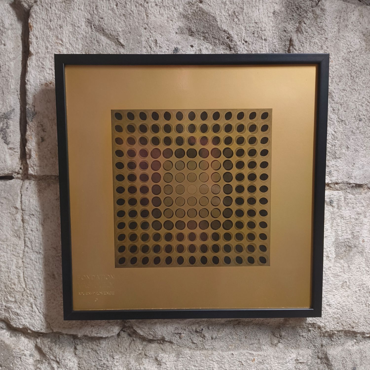 Victor Vasarely (1906-1997). Lithographie. 27 x 27 cm. Timbre à sec "Fondation Vasarely Aix en Provence".