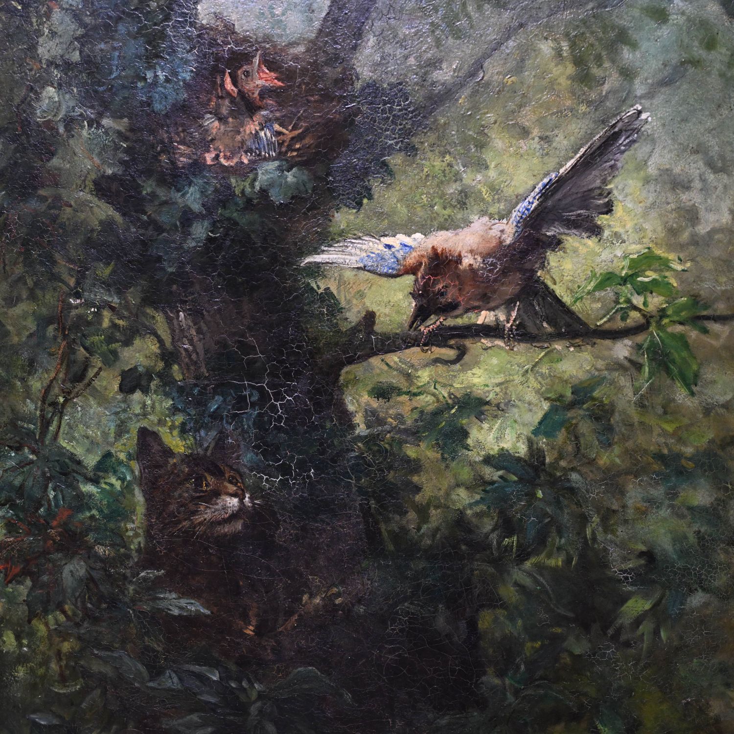 Édouard Bisson (1856-1945).Huile sur toile datée de 1880. 125 x 91 cm. 