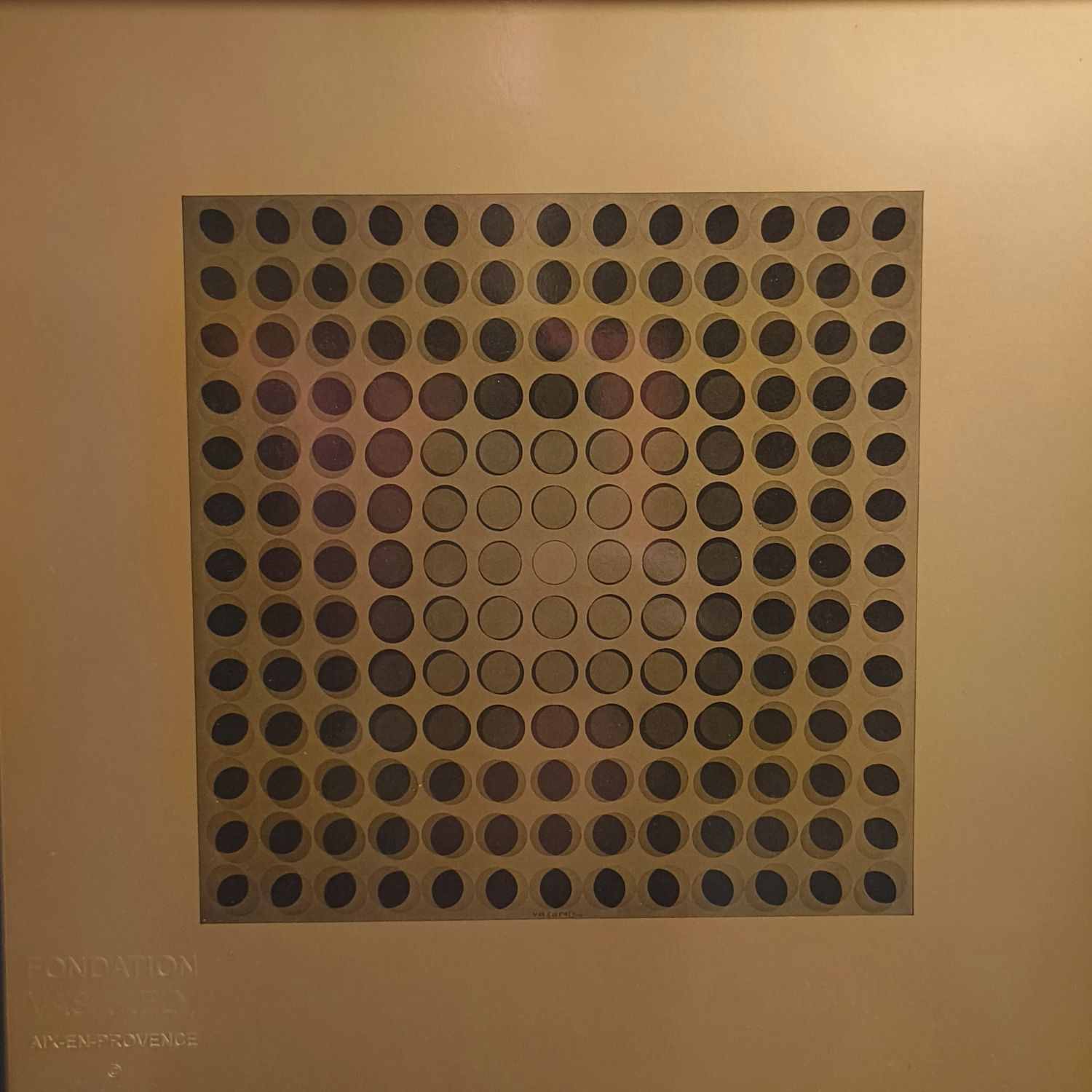 Victor Vasarely (1906-1997). Lithographie. 27 x 27 cm. Timbre à sec "Fondation Vasarely Aix en Provence".