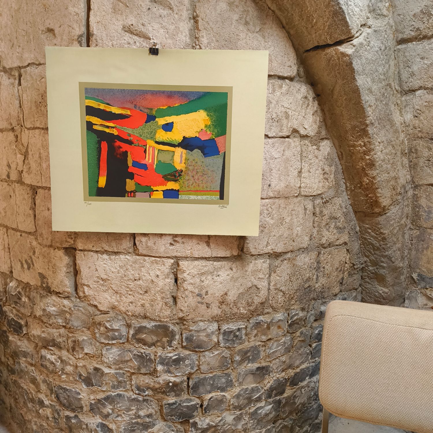 Roland Bierge. Lithographie signée et numérotée.