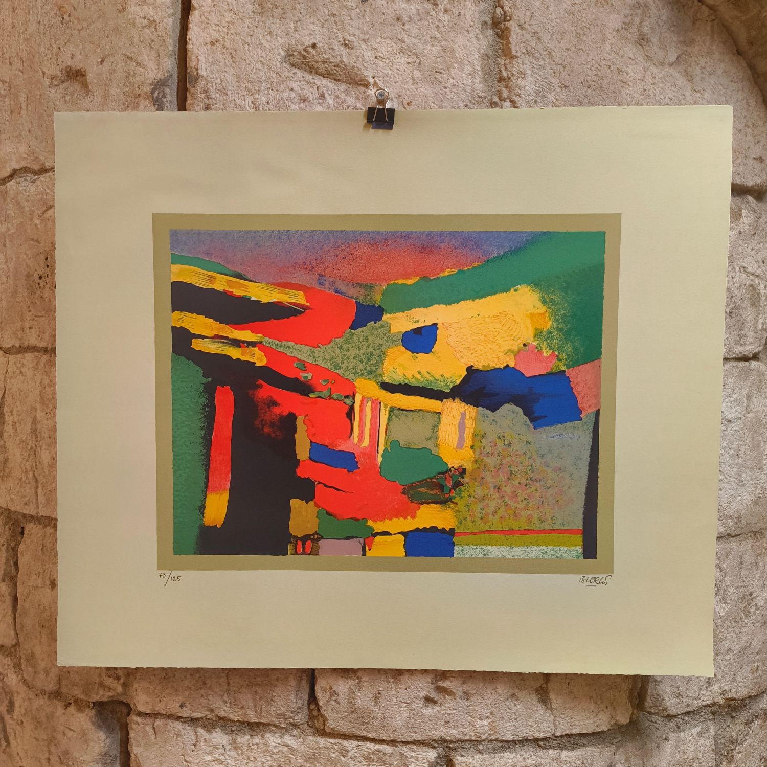 Roland Bierge. Lithographie signée et numérotée.