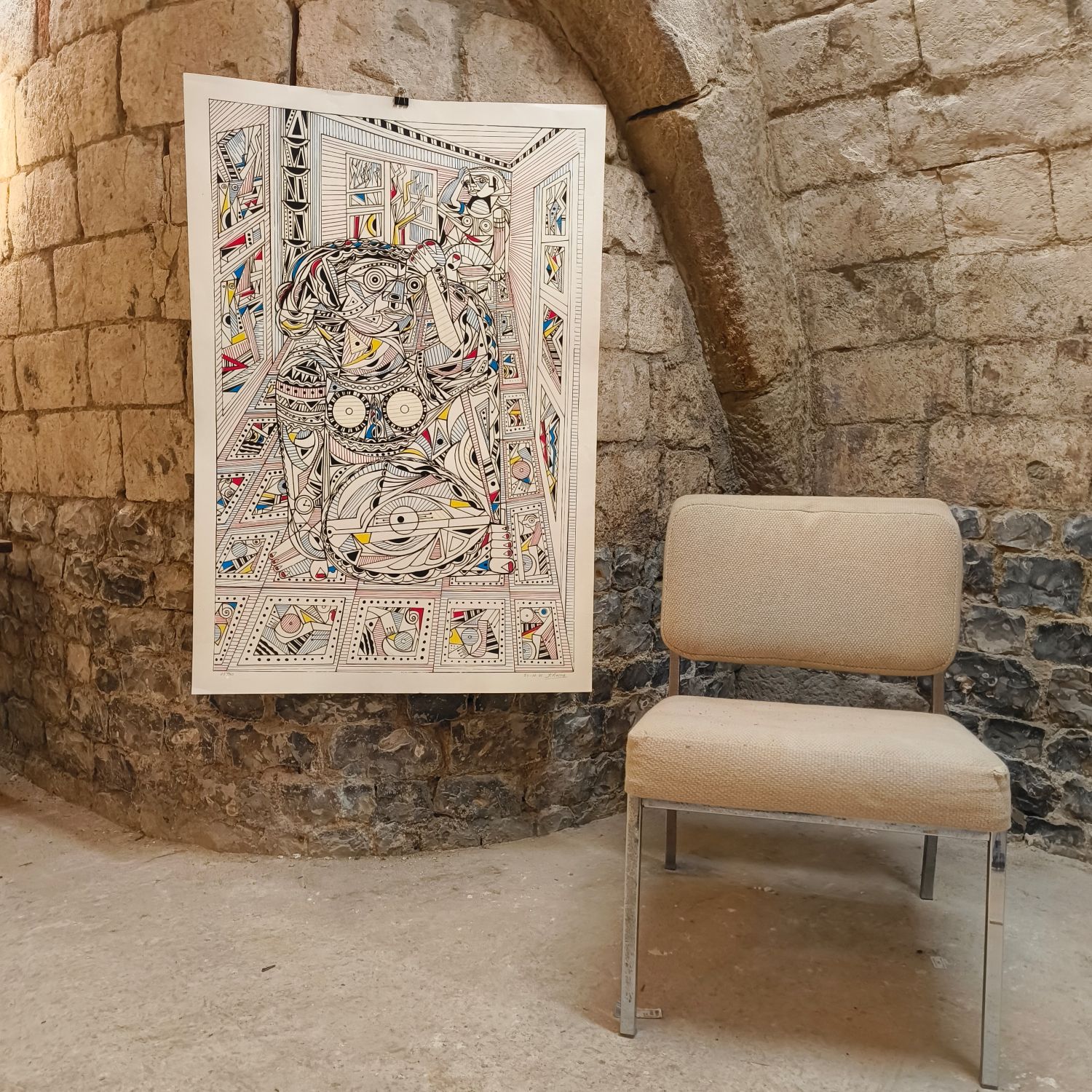 Joseph Chacron. Lithographie. 45,2 x 110 cm.