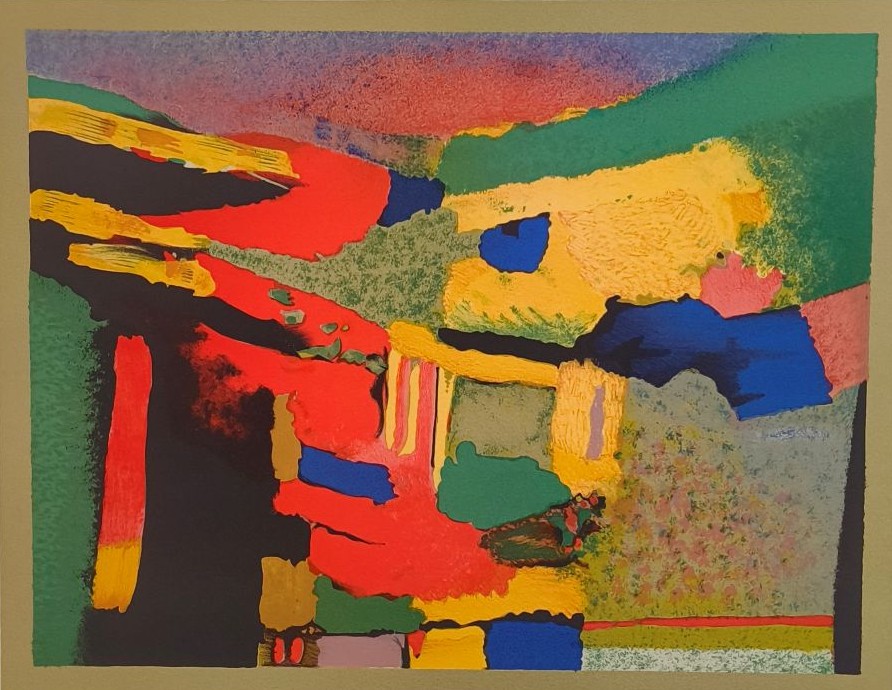 Roland Bierge. Lithographie signée et numérotée.