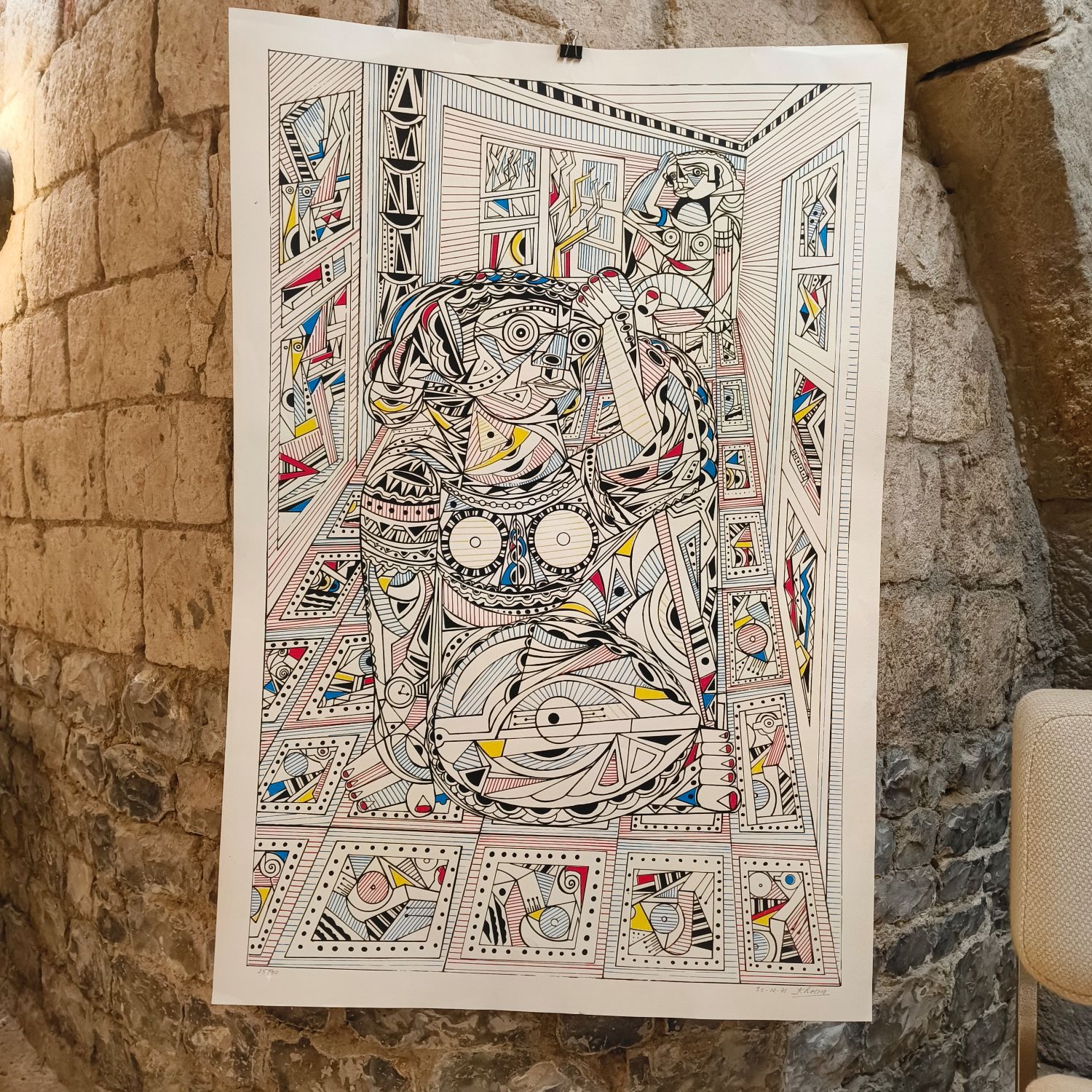 Joseph Chacron. Lithographie. 45,2 x 110 cm.