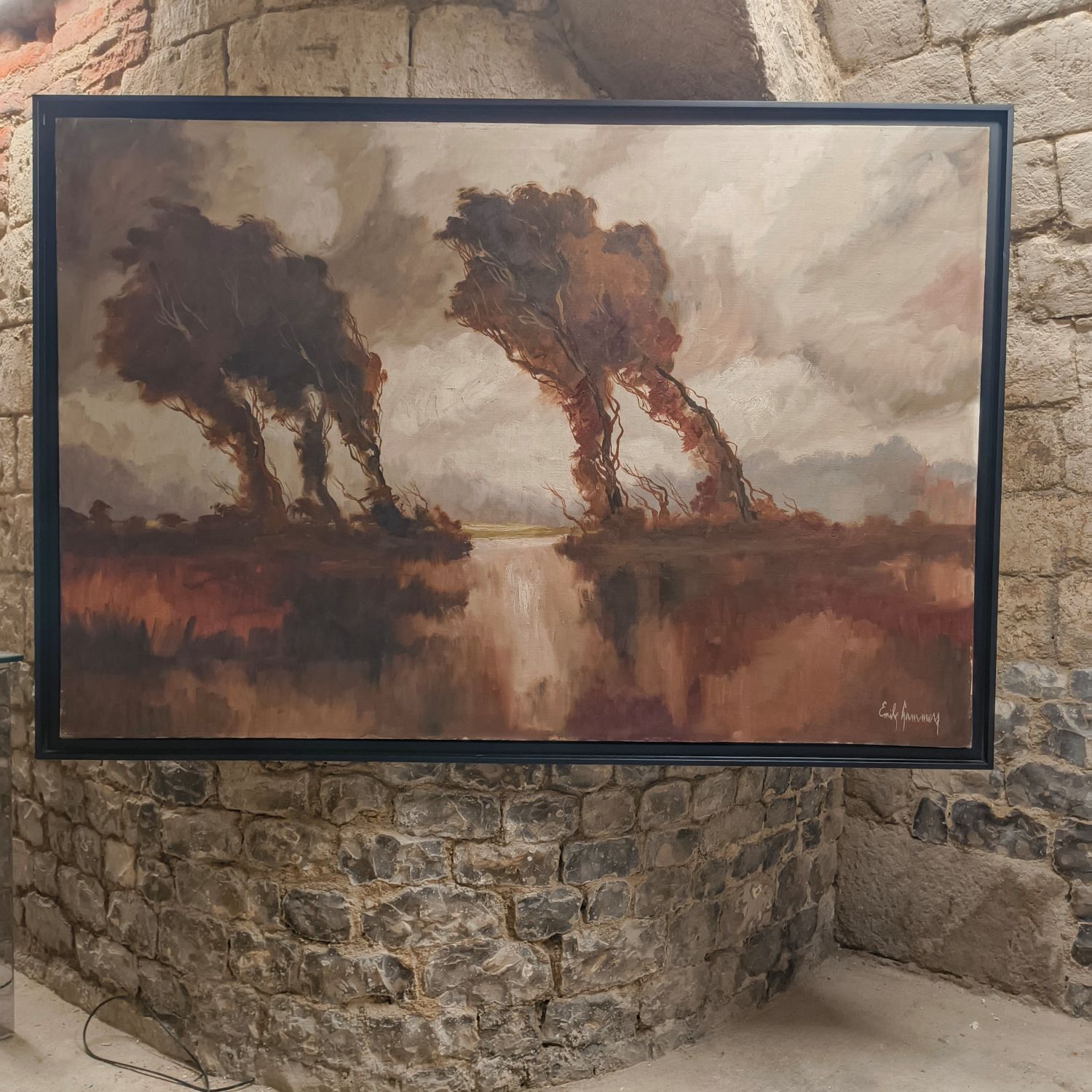 Emile Lammers (1914-1990). Huile sur toile. 100 x 150 cm.