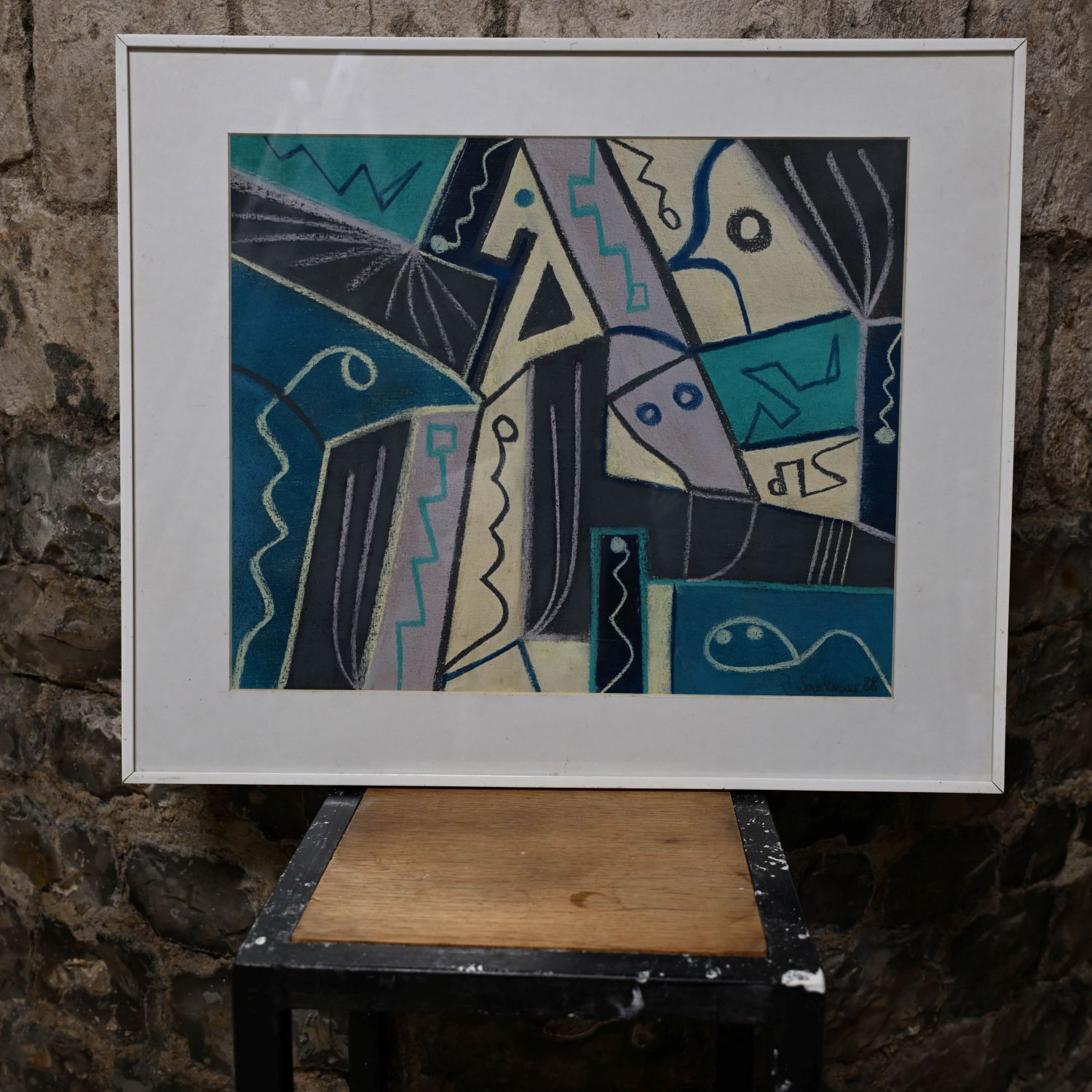 Pierre Saulnier (né en 1952). Gouache et aquarelle sur papier. 50 x 65 cm.