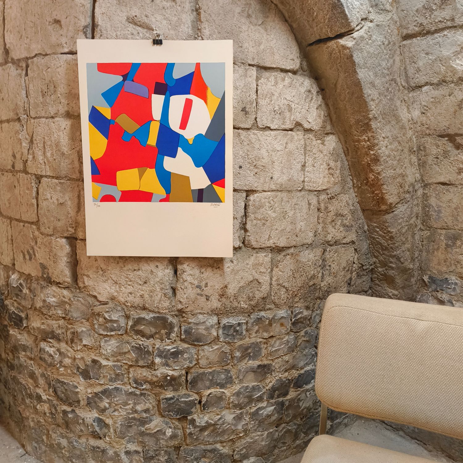 Roland Bierge. Lithographie signée et numérotée.