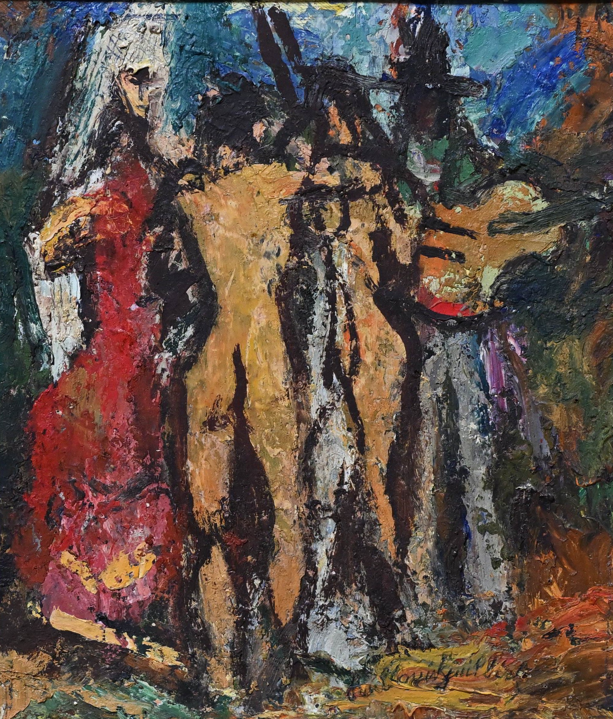 Paul-Louis Guilbert (1886-1970). Huile sur carton contrecollé sur bois. 23 x 15 cm.